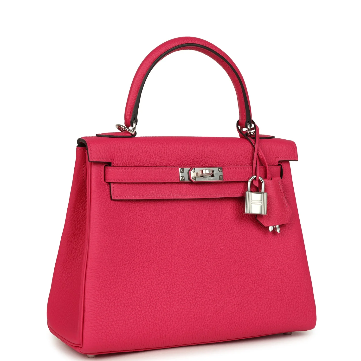 Hermes Kelly Retourne 25 Rose Mexico Togo Palladium Hardware