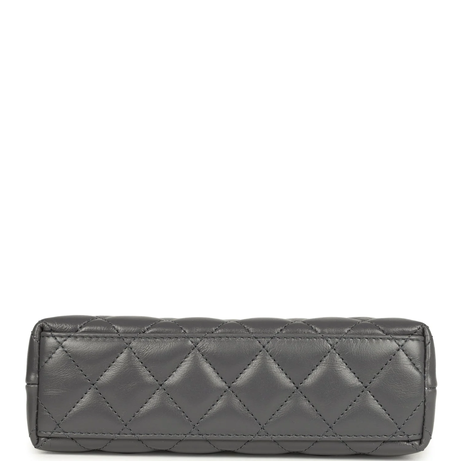 Pre-owned Chanel Small Kelly Shopper Grey Shiny Aged Calfskin Brushed Gold Hardware