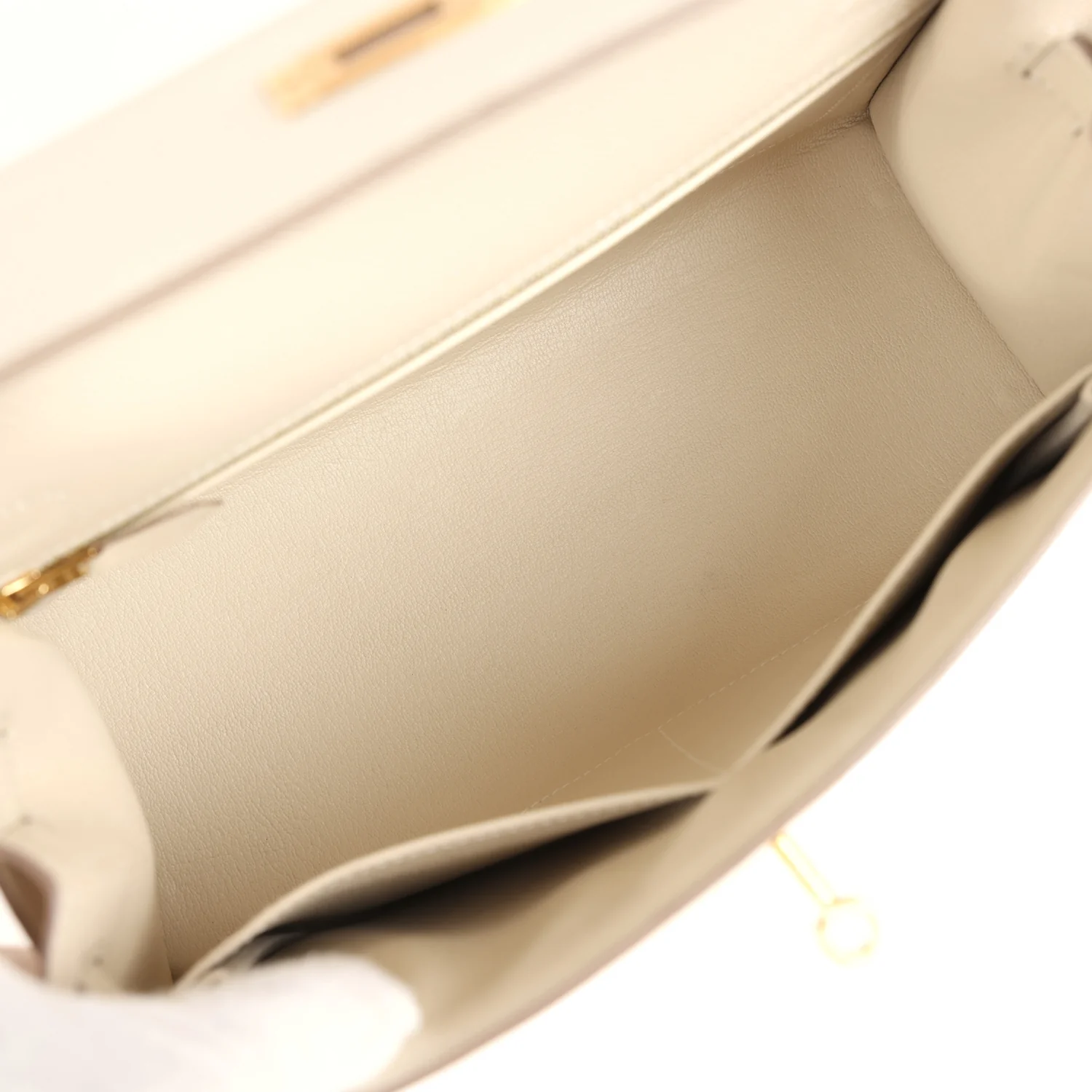Hermes Kelly Sellier 28 Craie Epsom Gold Hardware