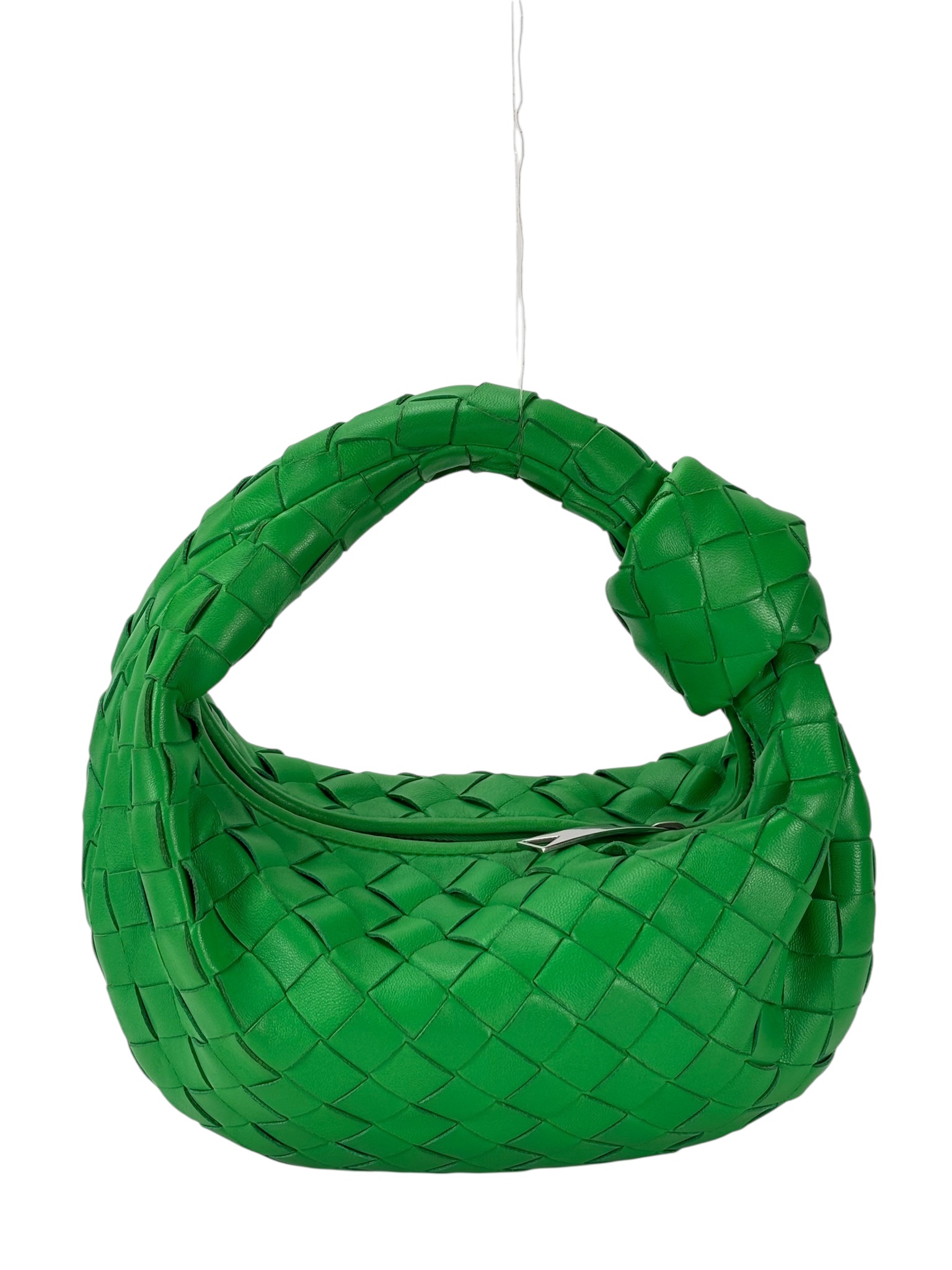 BOTTEGA VENETA - Green Leather Nappa Intrecciato Mini Jodie Handbag