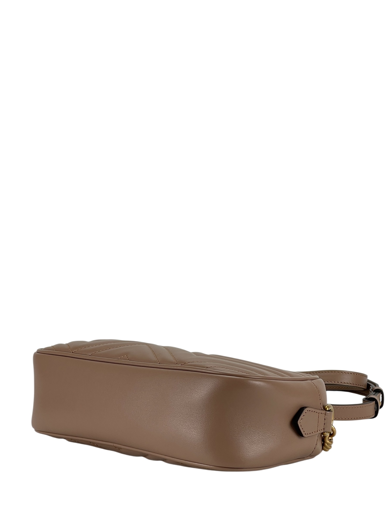 GUCCI - Beige GG Marmont Small Matelasse Camera Bag