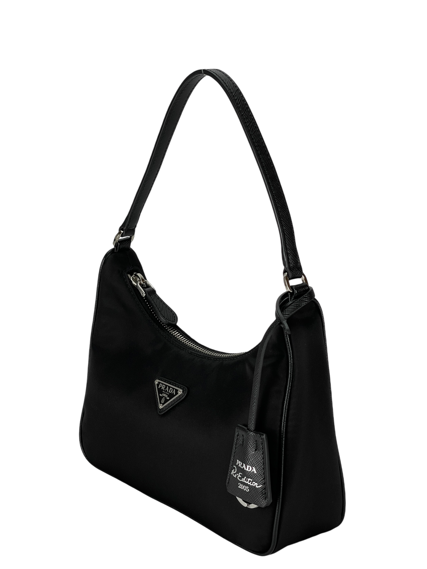 PRADA - Black 2005 Re-nylon Hobo Bag