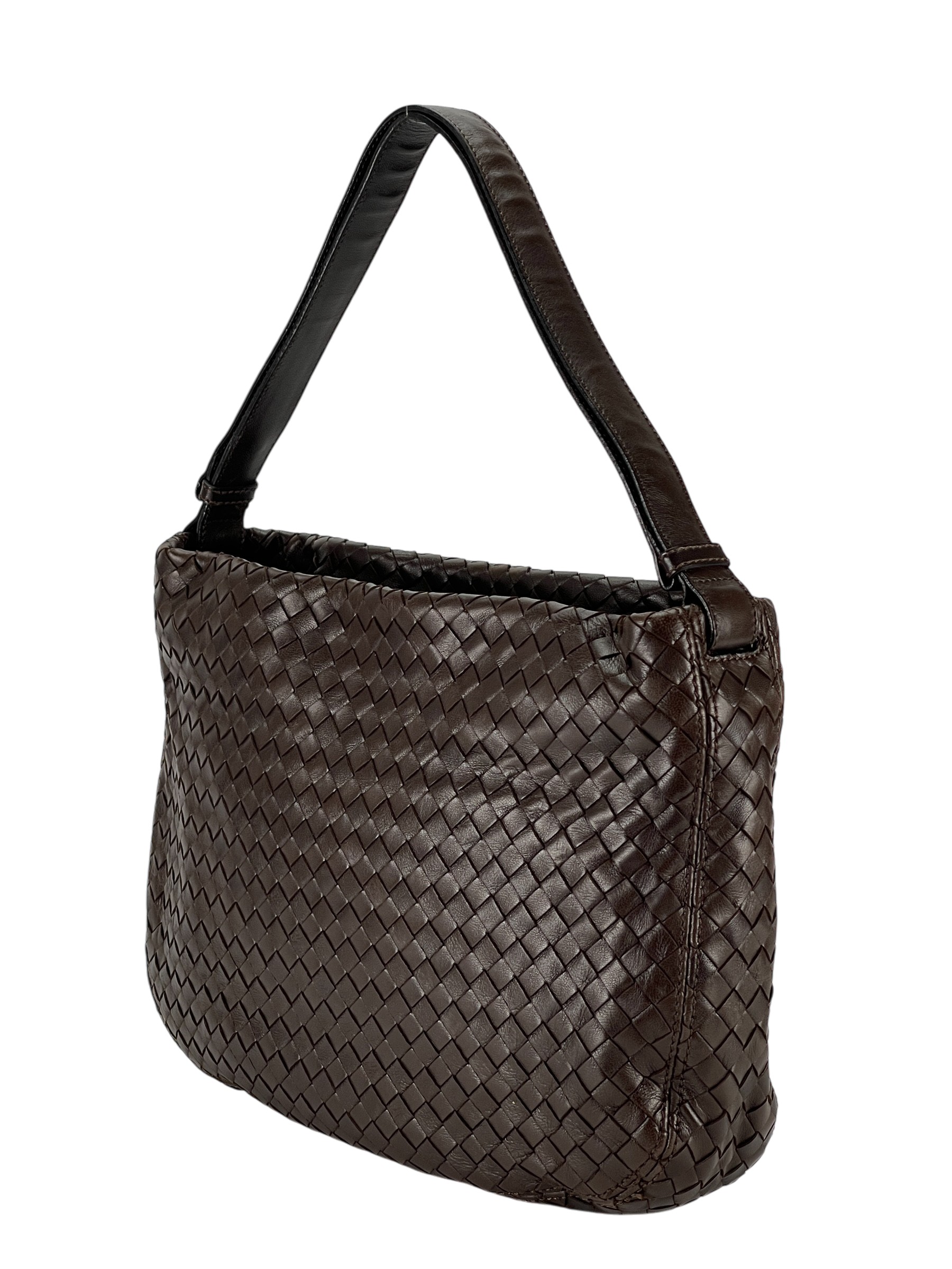 BOTTEGA VENETA - Intrecciato Shoulder Bag Brown