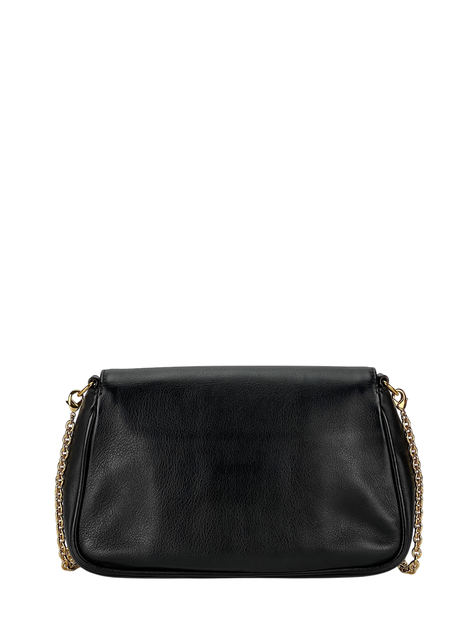 FENDI - Black Leather Chain Shoudler Messager