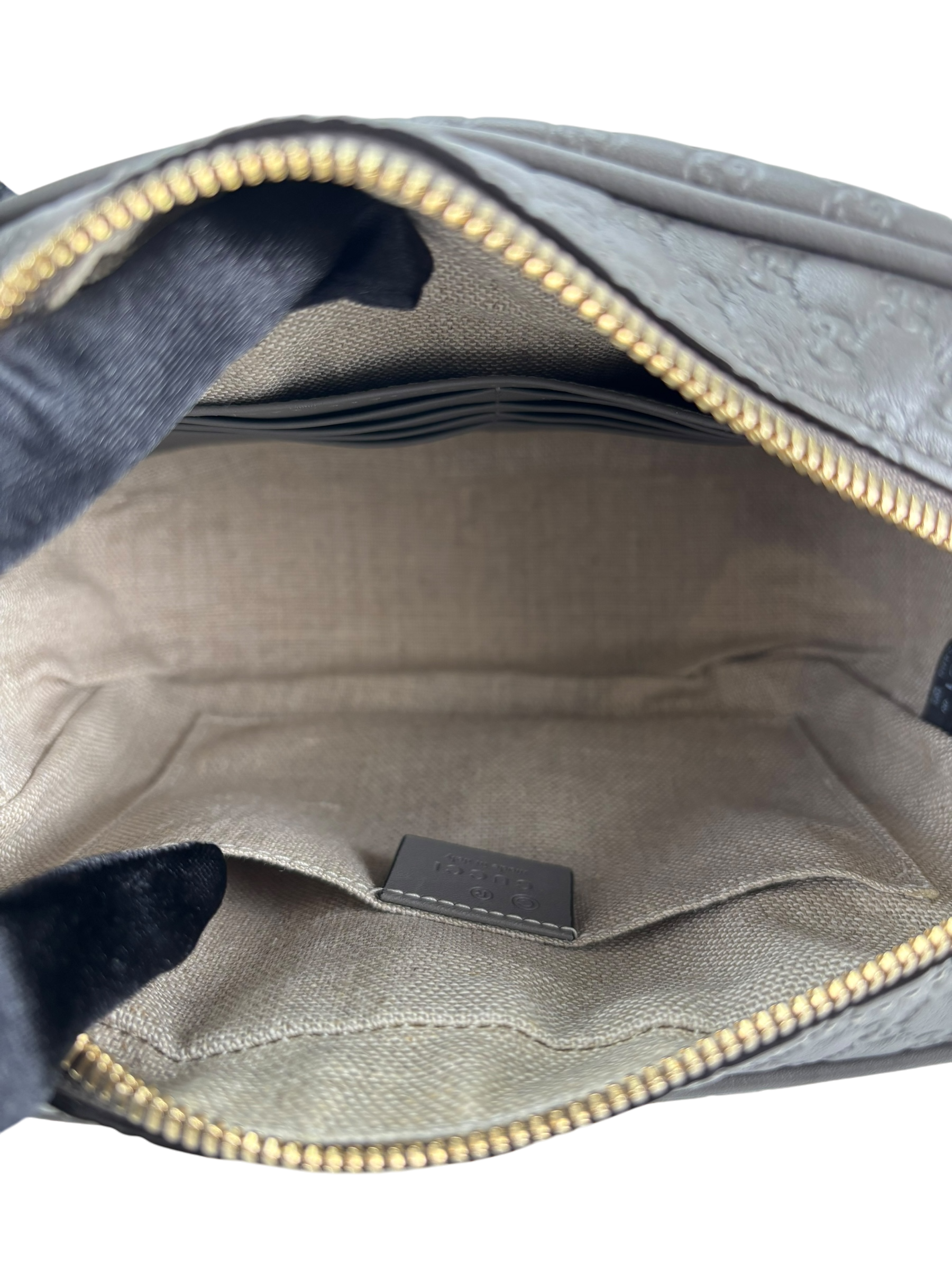 GUCCI - Grey Micro Guccissima Shoulder Bag