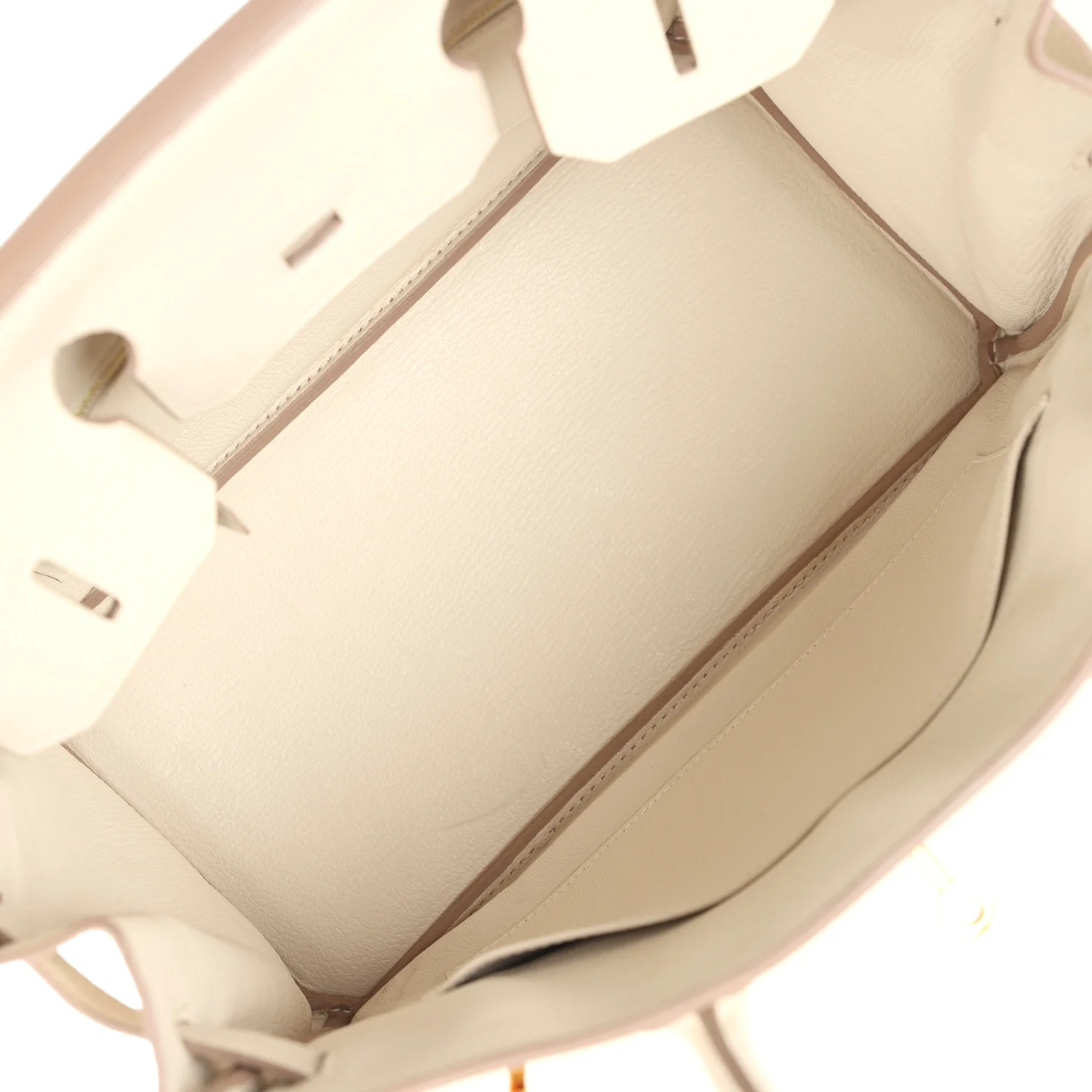 Pre-owned Hermes Birkin 30 Craie Togo Gold Hardware