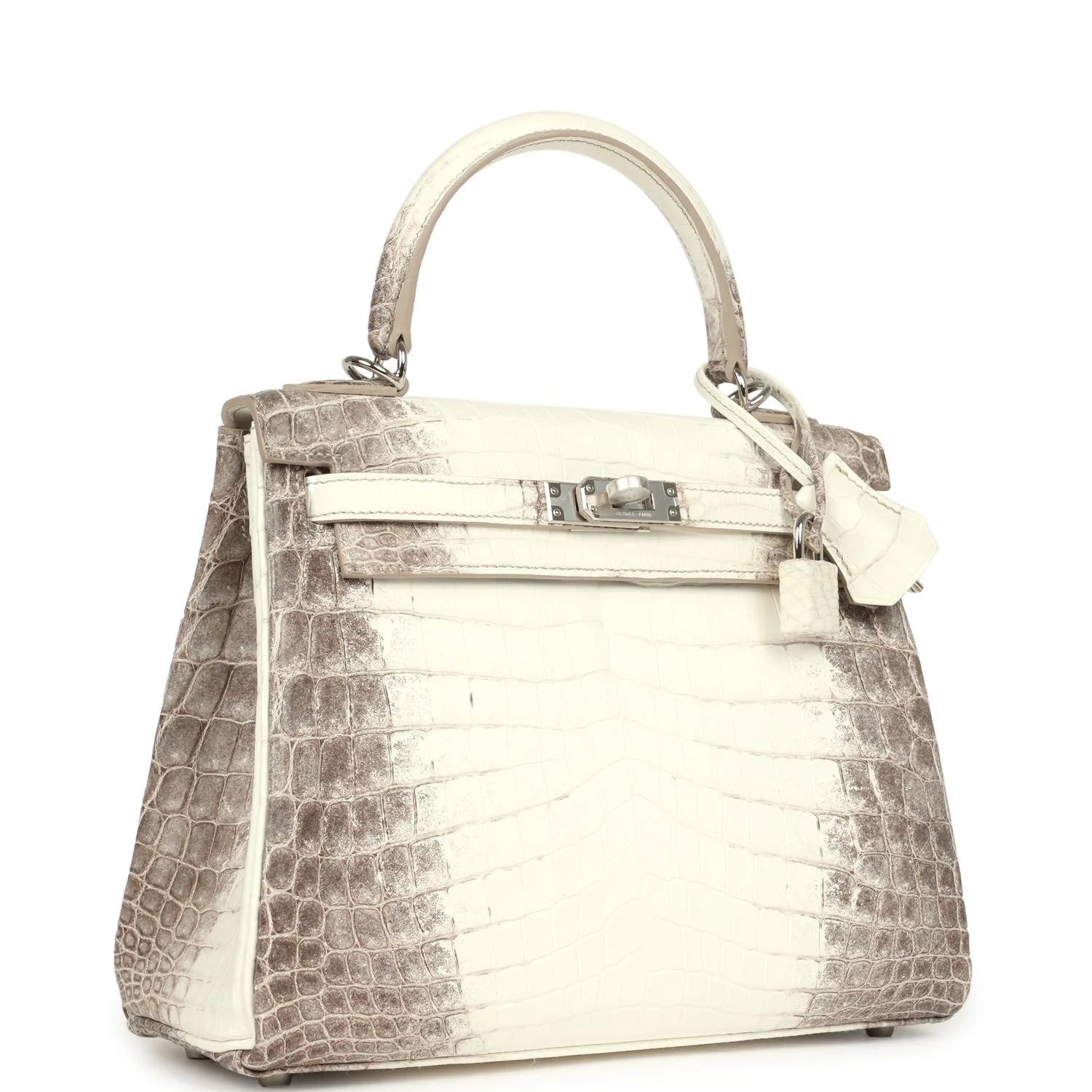 Hermes Kelly Retourne 25 Himalaya Niloticus Crocodile Palladium Hardware
