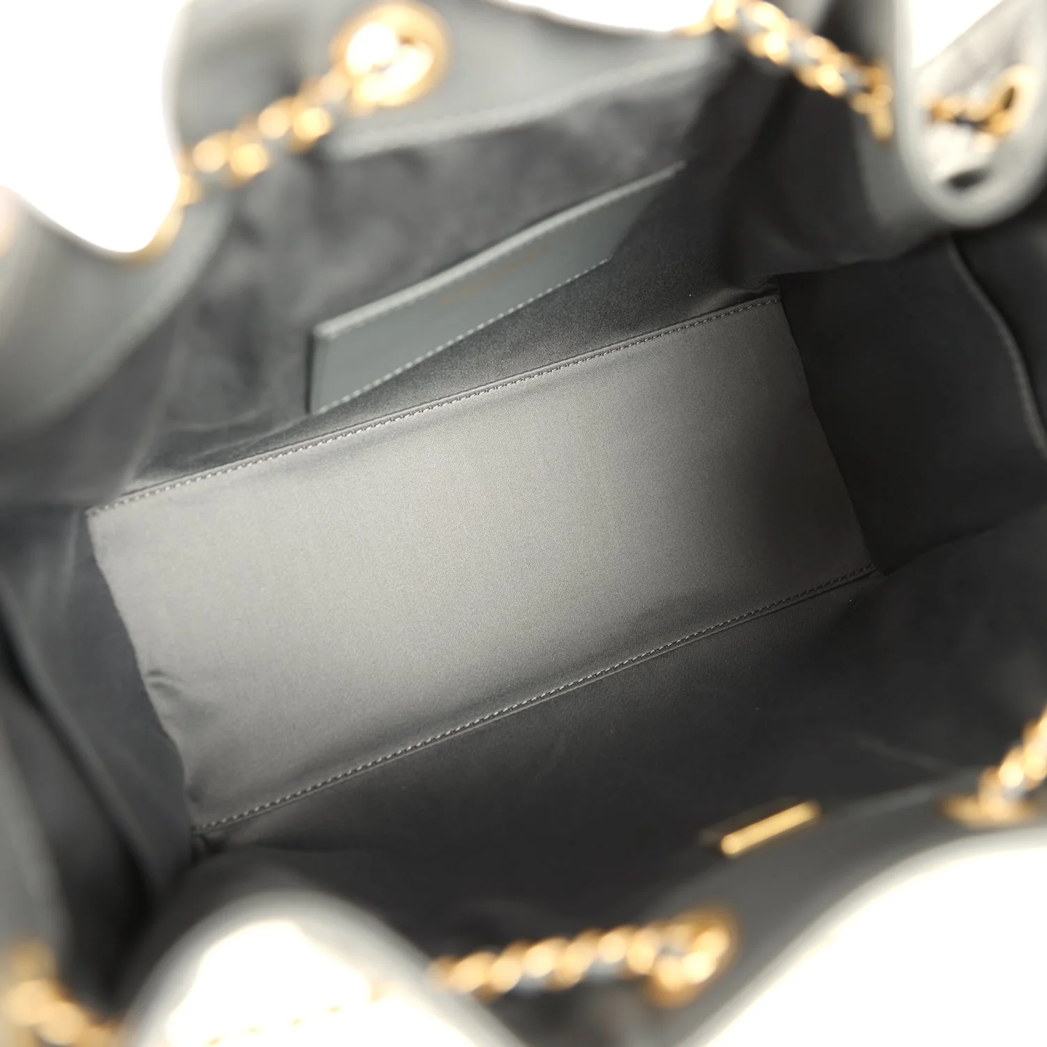 Chanel Small 25 Hobo Bag Dark Grey Caviar Antique Gold Hardware