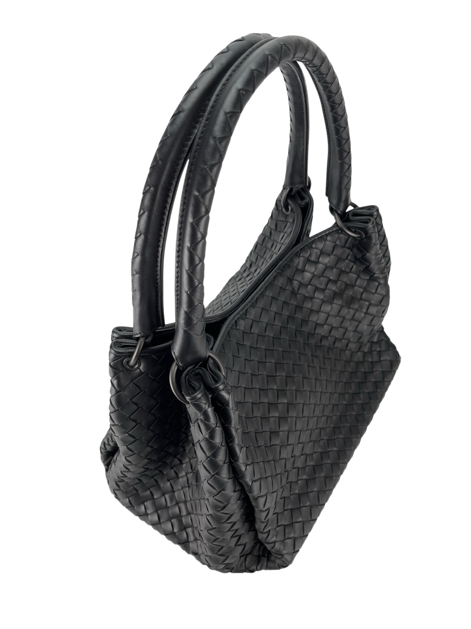 BOTTEGA VENETA - Intrecciato Nero Tote Bag Black Calfskin