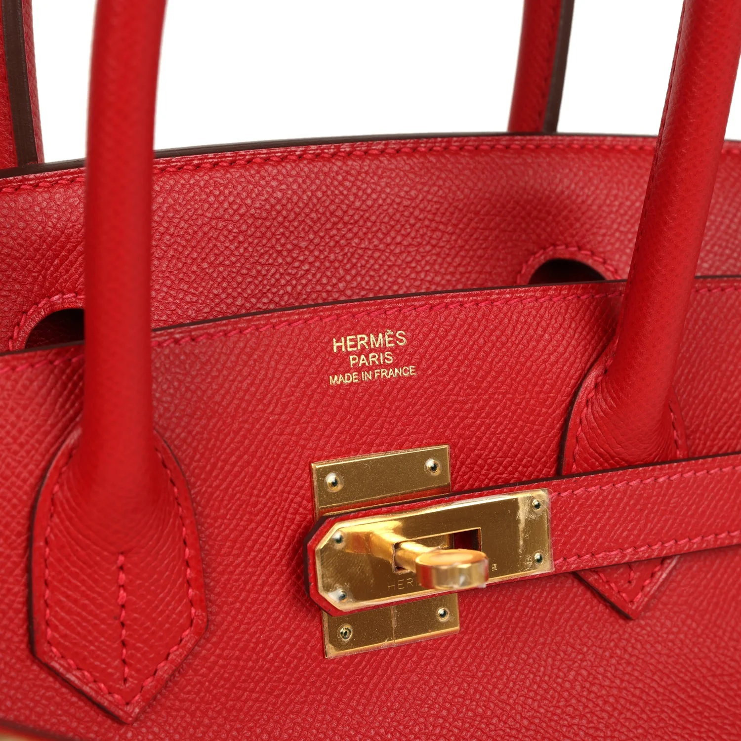 Pre-owned Hermes Birkin 30 Rouge Casaque Epsom Gold Hardware