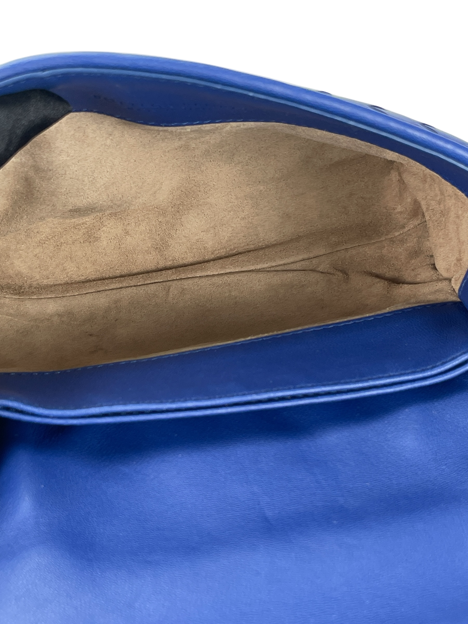 BOTTEGA VENETA - Blue Lambskin Olympia Flap Chain Shoulder Bag