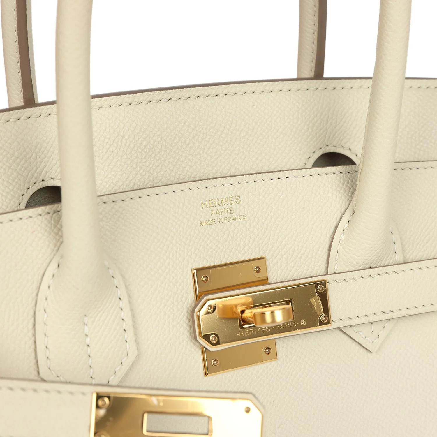 Pre-owned Hermes Birkin 30 Craie Epsom Gold Hardware