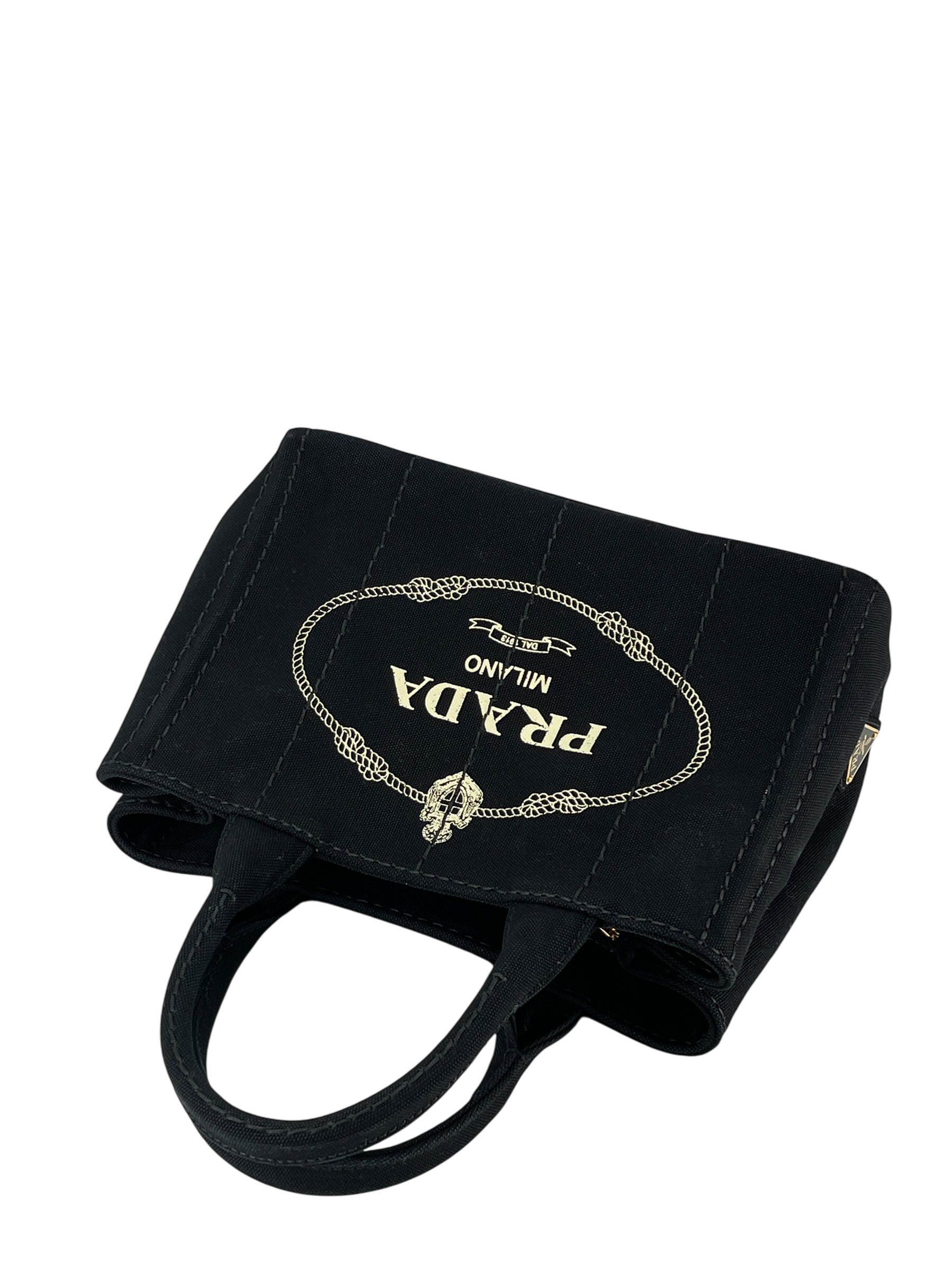 PRADA - Black Canvas Canapa Tote Bag