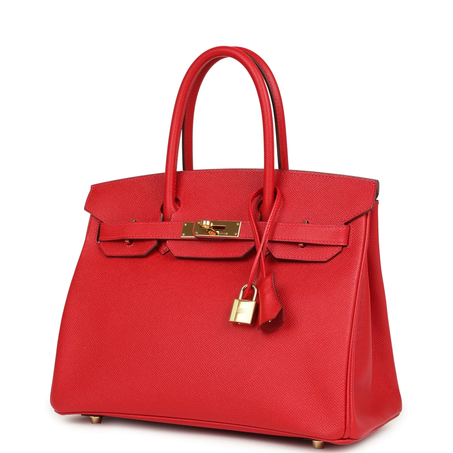 Pre-owned Hermes Birkin 30 Rouge Casaque Epsom Gold Hardware