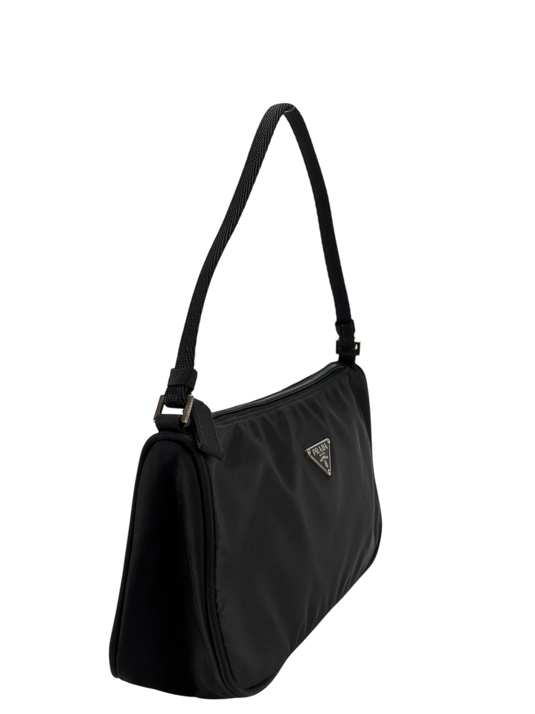 PRADA - Black Nylon Nero Pouch Handbag