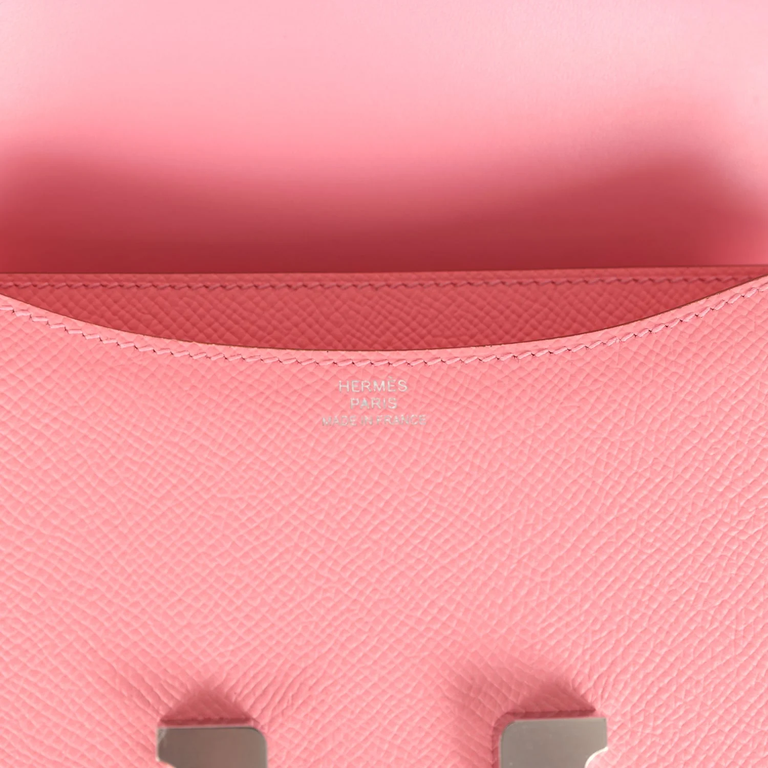 Hermes Constance 18 Rose Confetti Epsom Palladium Hardware