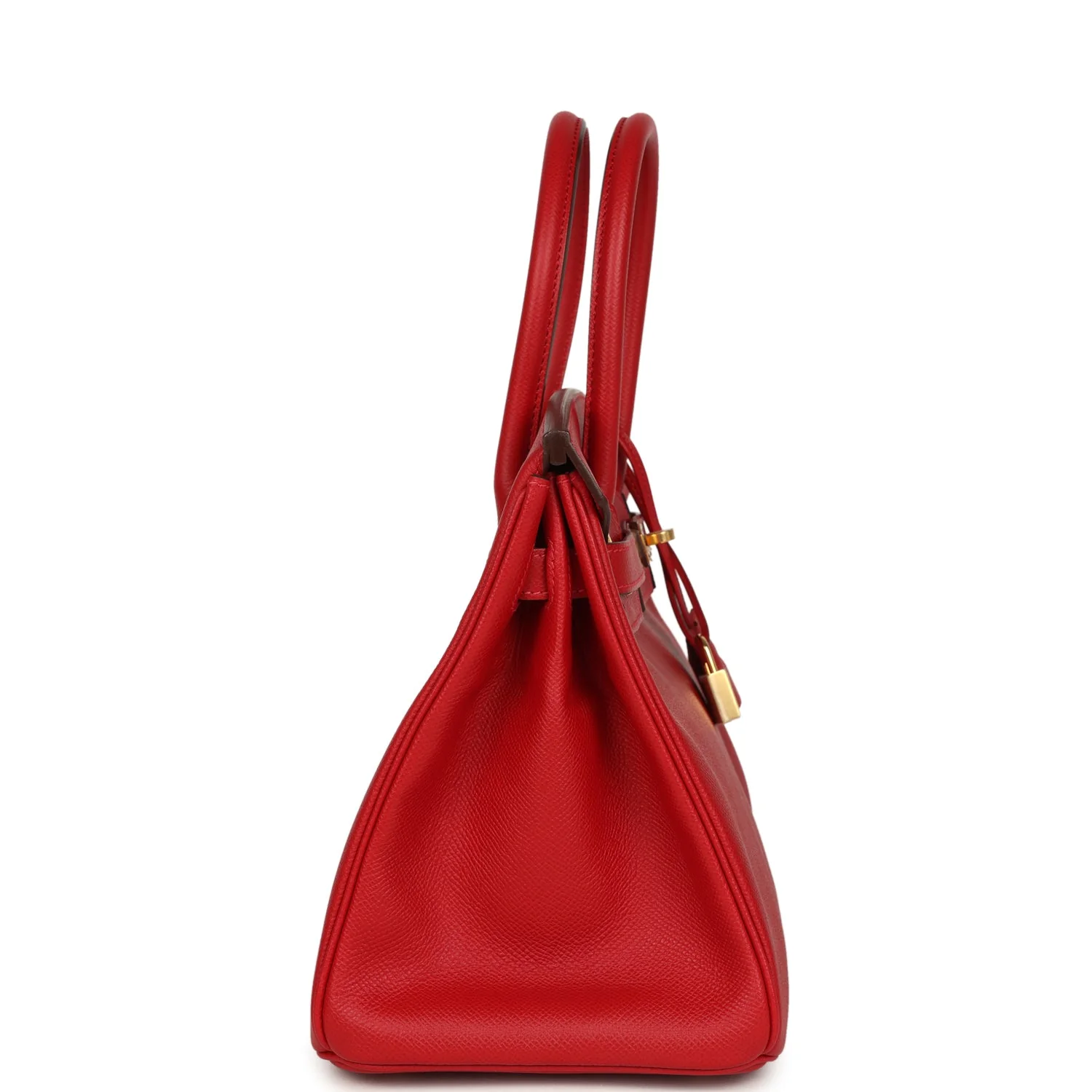 Pre-owned Hermes Birkin 30 Rouge Casaque Epsom Gold Hardware