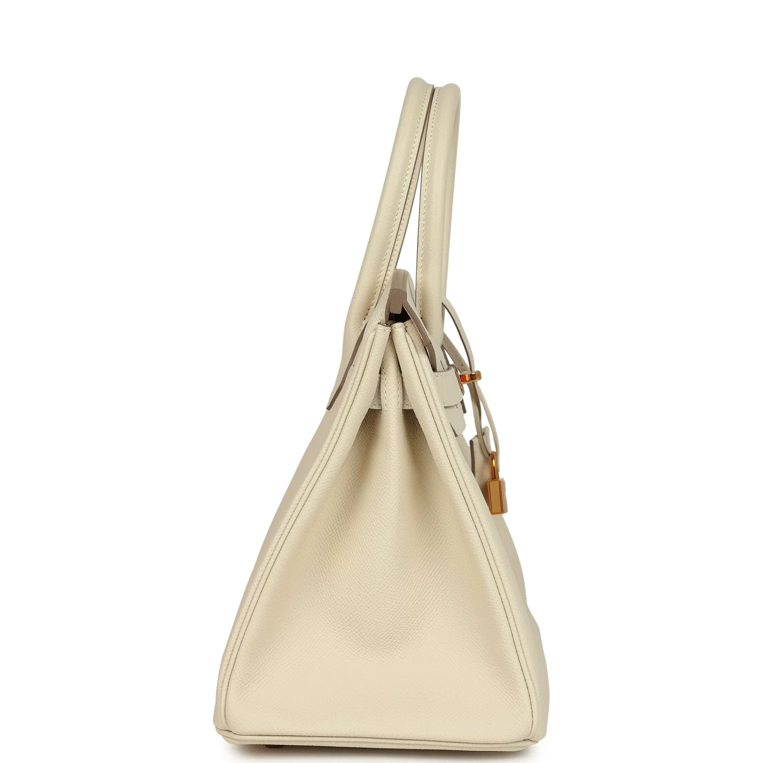 Pre-owned Hermes Birkin 30 Craie Epsom Rose Gold Hardware