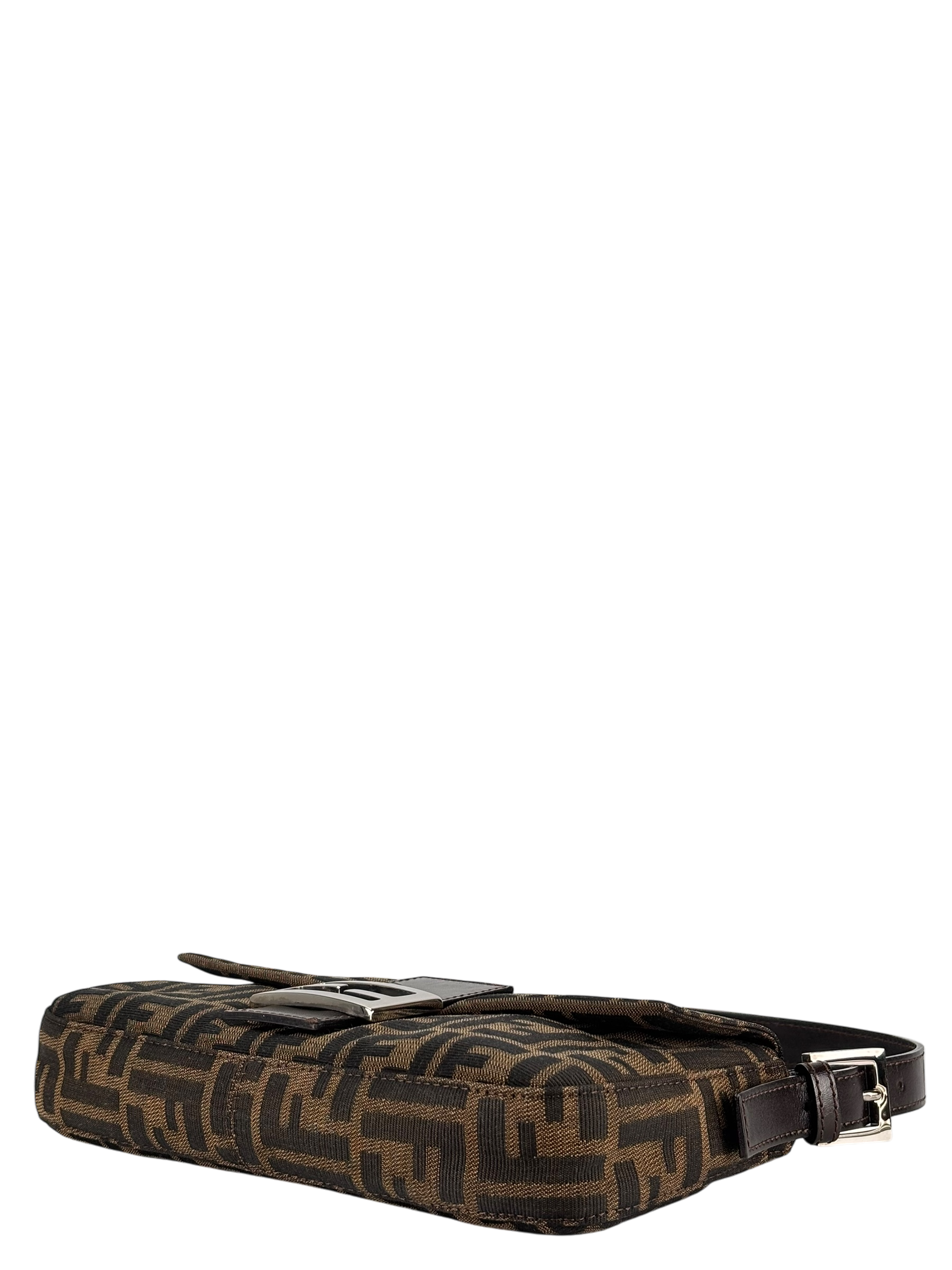 FENDI - Brown Zucca Baguette Shoulder Bag