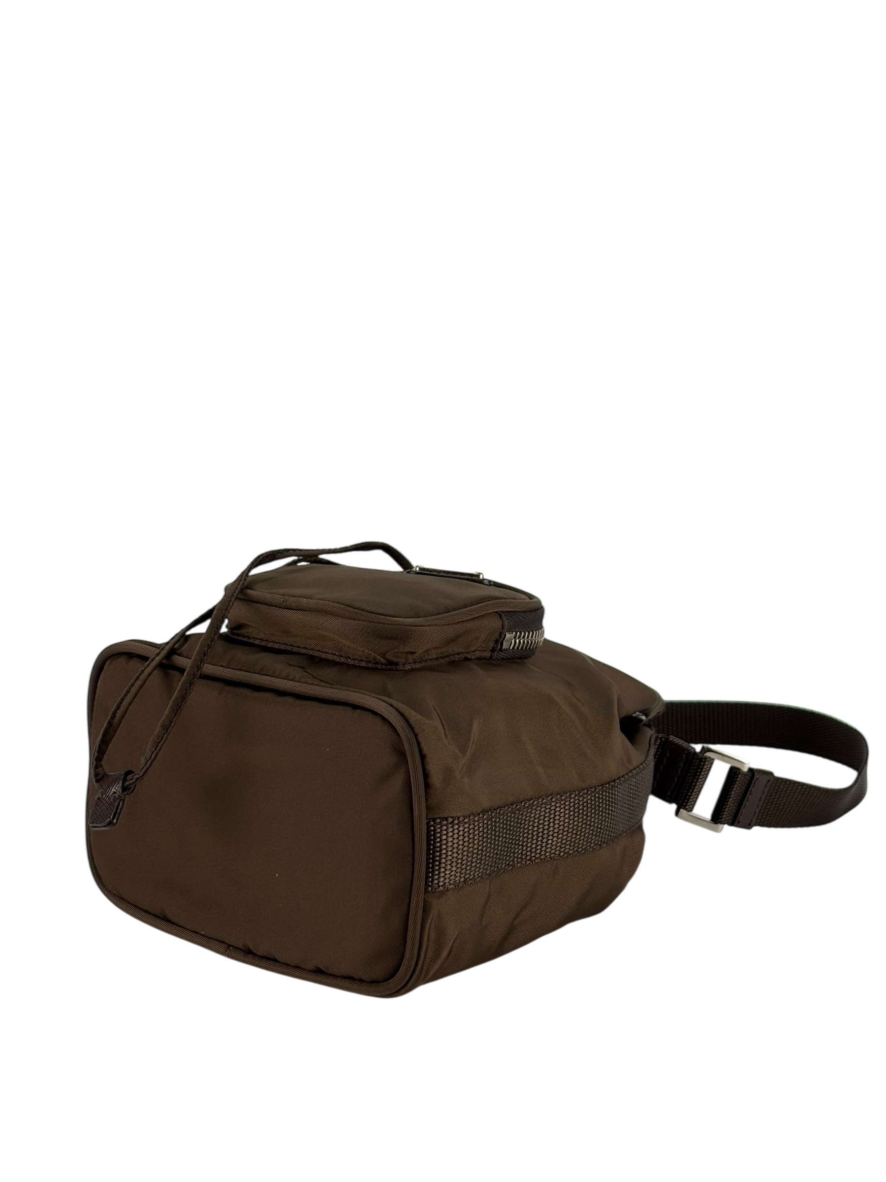 PRADA - Brown Re-Nylon Bucket 2way Bag