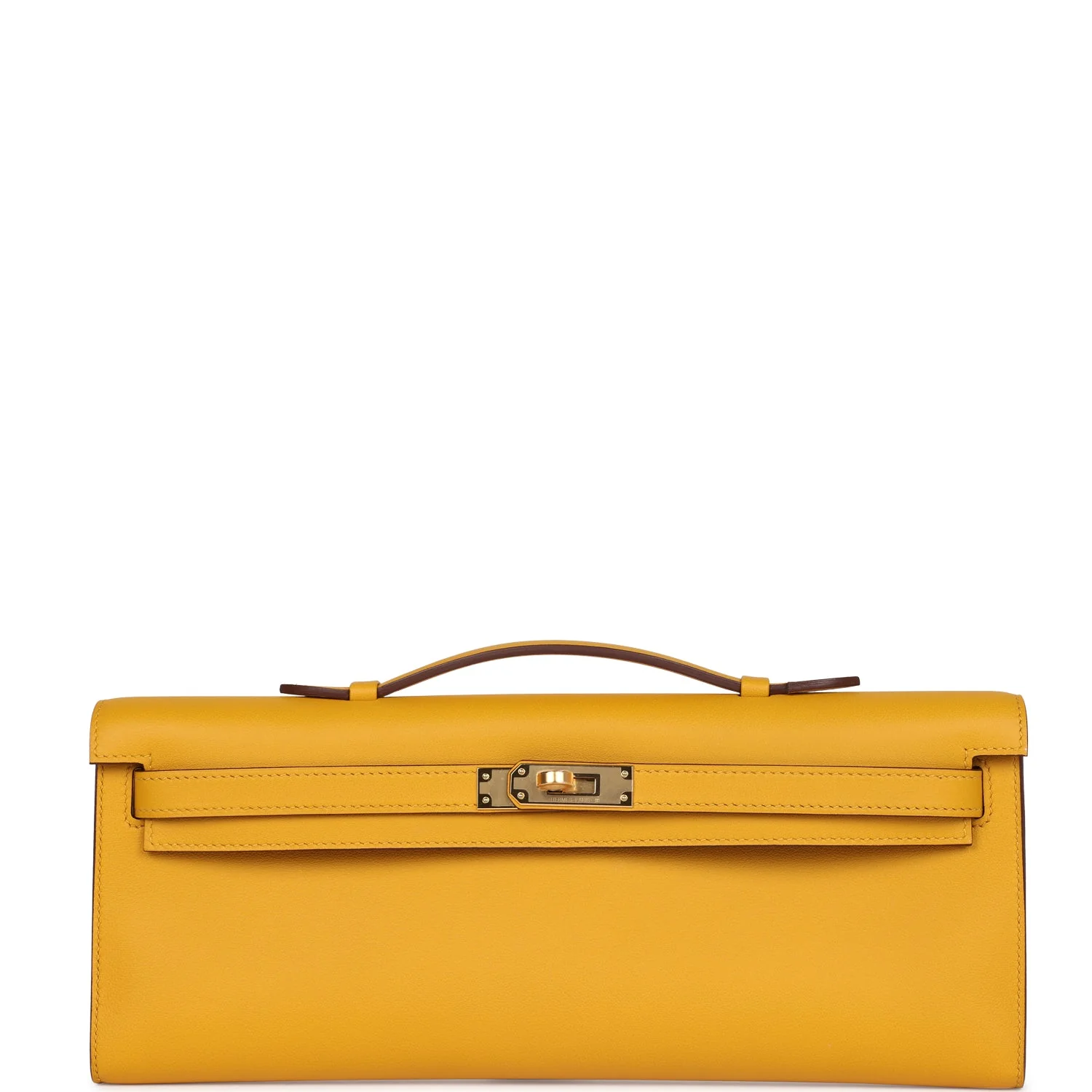 Hermes Kelly Cut Jaune Ambre Swift Gold Hardware