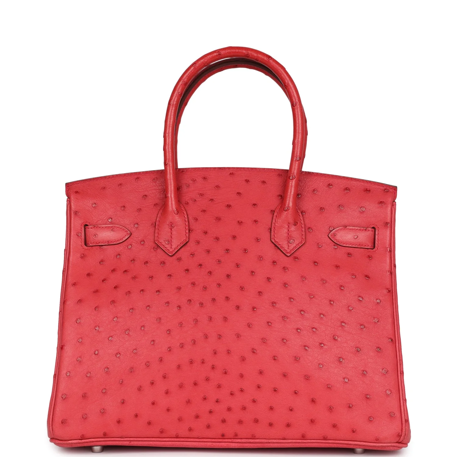 Pre-owned Hermes Birkin 30 Bougainvillea Ostrich Palladium Hardware