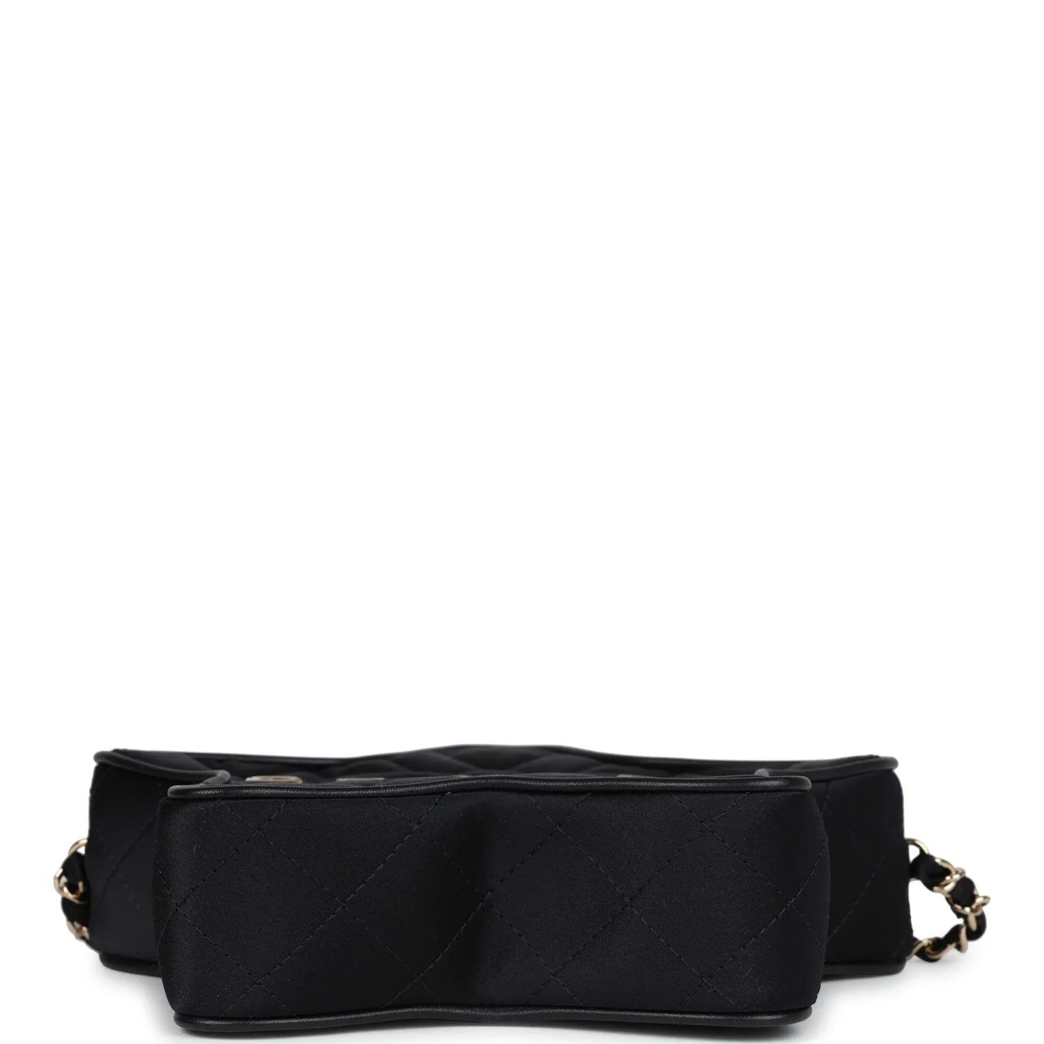 Chanel Star Bag Black Satin Light Gold Hardware