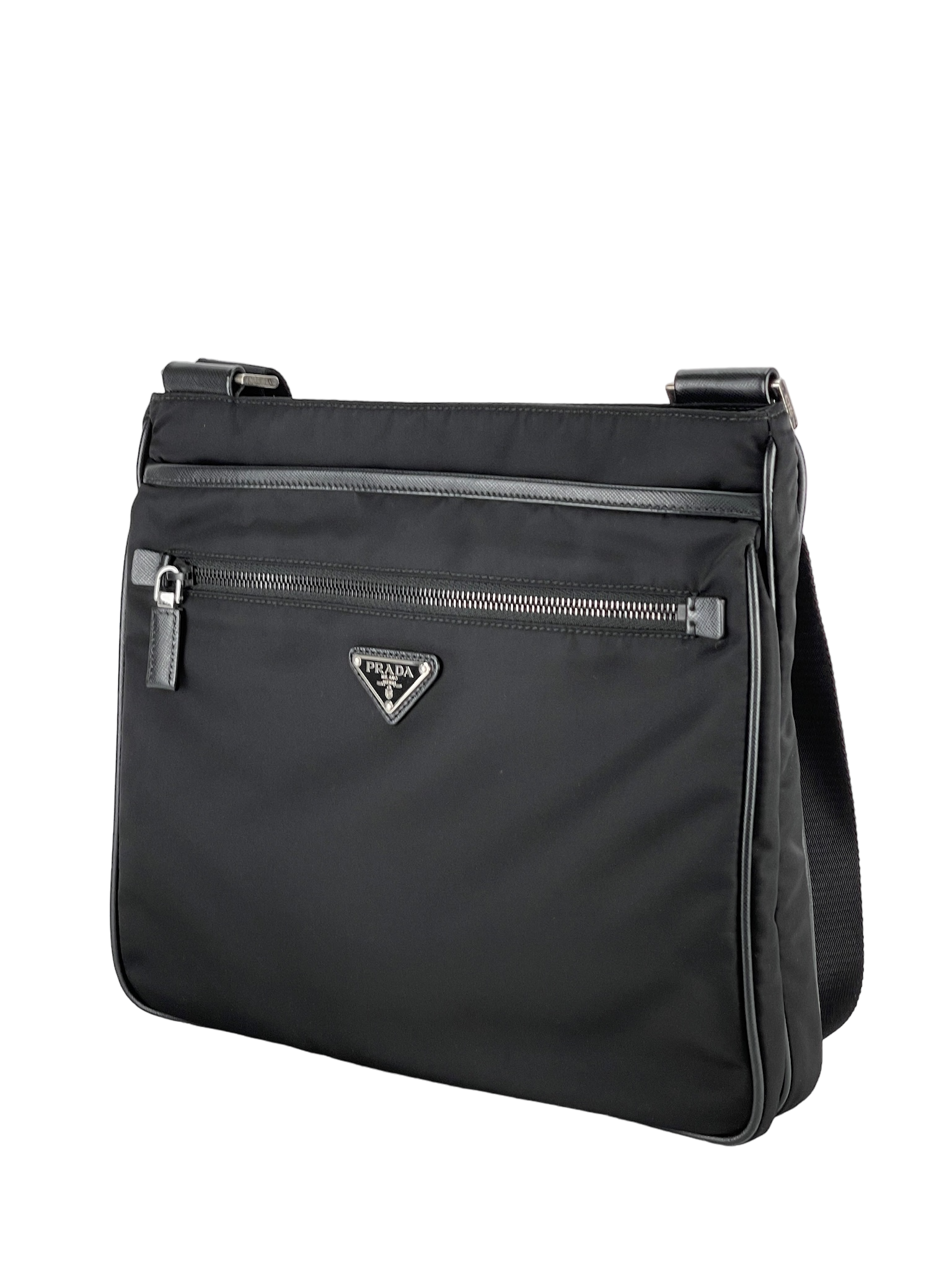 PRADA - Black Nylon Messager Bag