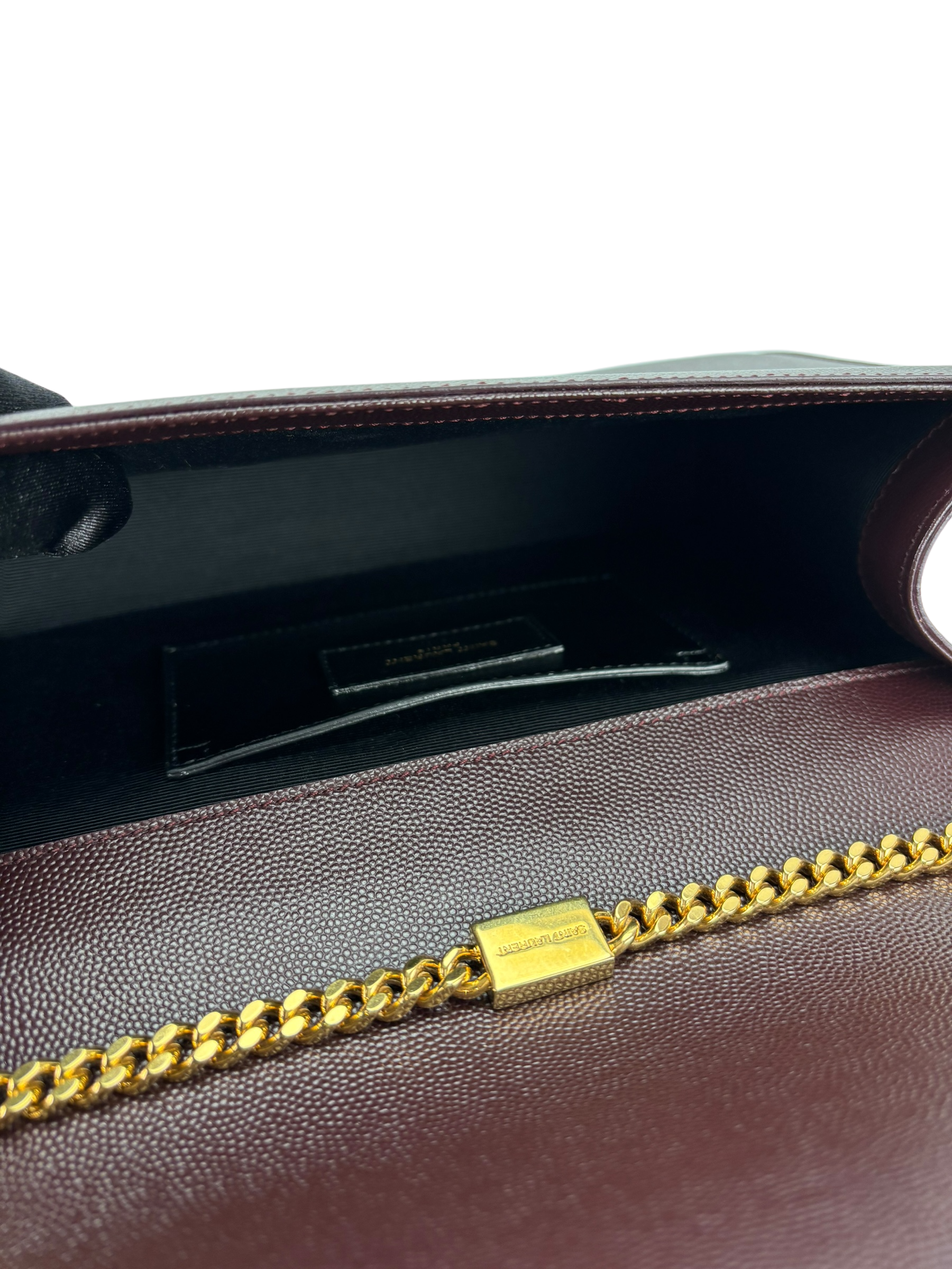 SAINT LAURENT - Medium Burgundy Kate shoulder bag