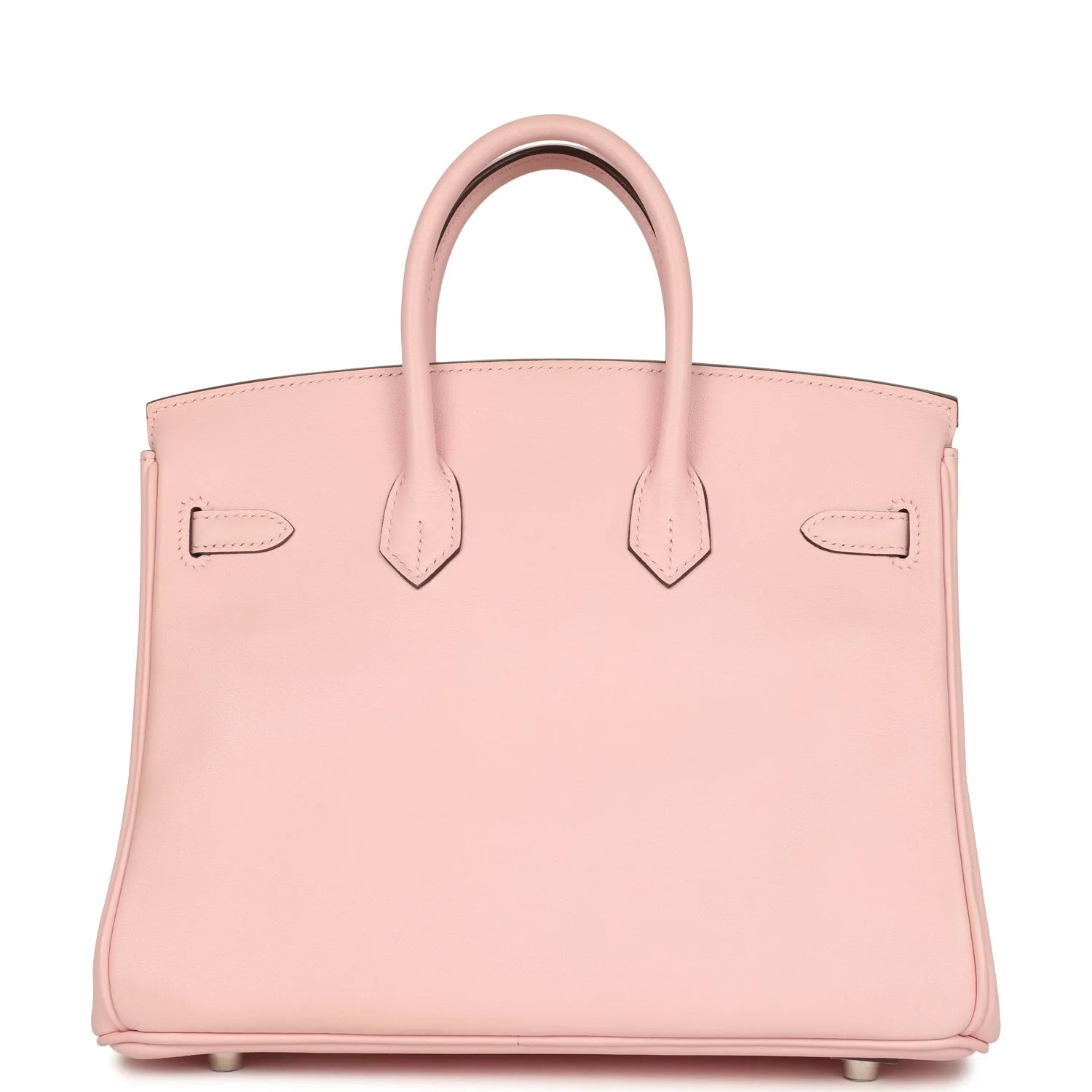 Pre-owned Hermes Birkin 25 Rose Sakura Swift Palladium Hardware