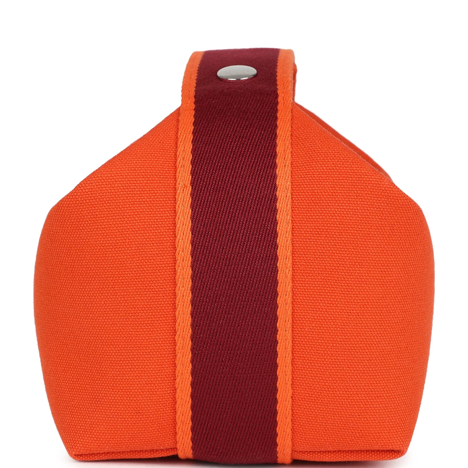 Hermes Bride A Brac Carre Case PM Feu Canvas Palladium Hardware