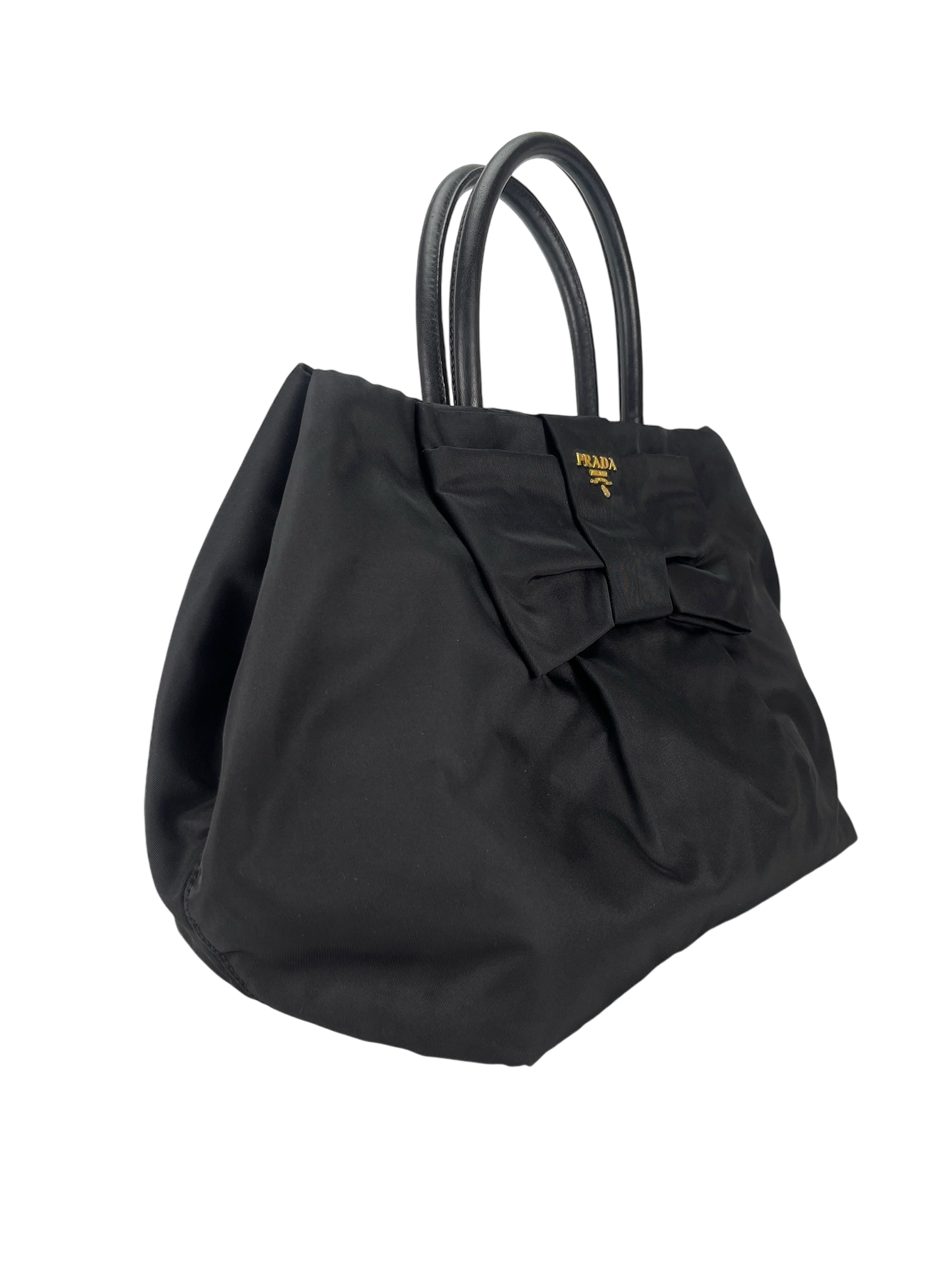 PRADA - Black Ribbon Nylon Tote Bag