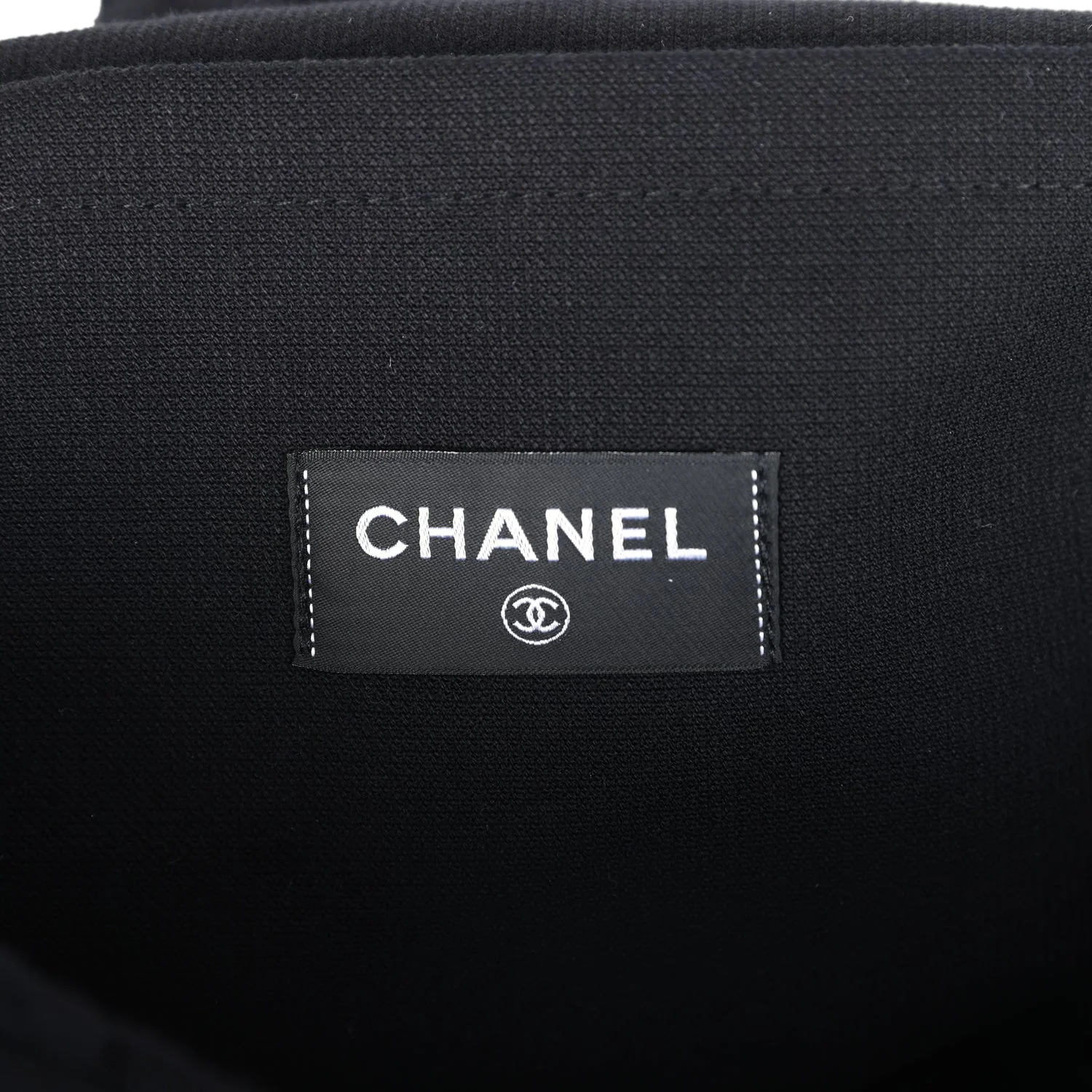 Chanel Coco Beach Tote Bag & Towel Set Black Terry Cloth