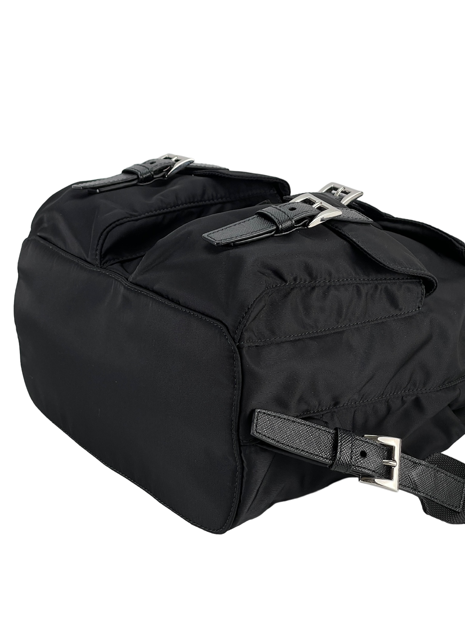 PRADA - Black Re-Nylon Backbag Small