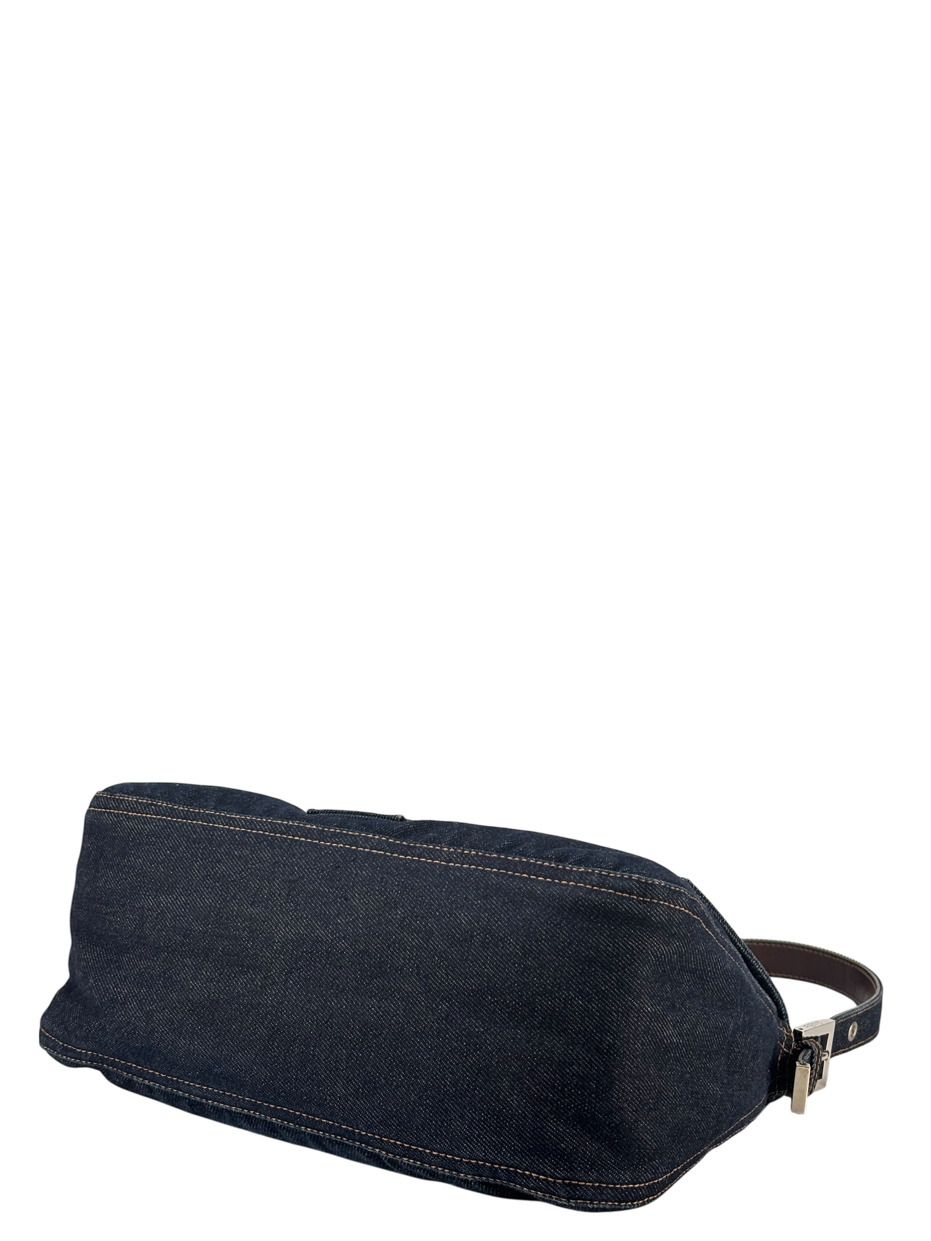 FENDI - Medium Mamma Baguette Bag Navy Denim