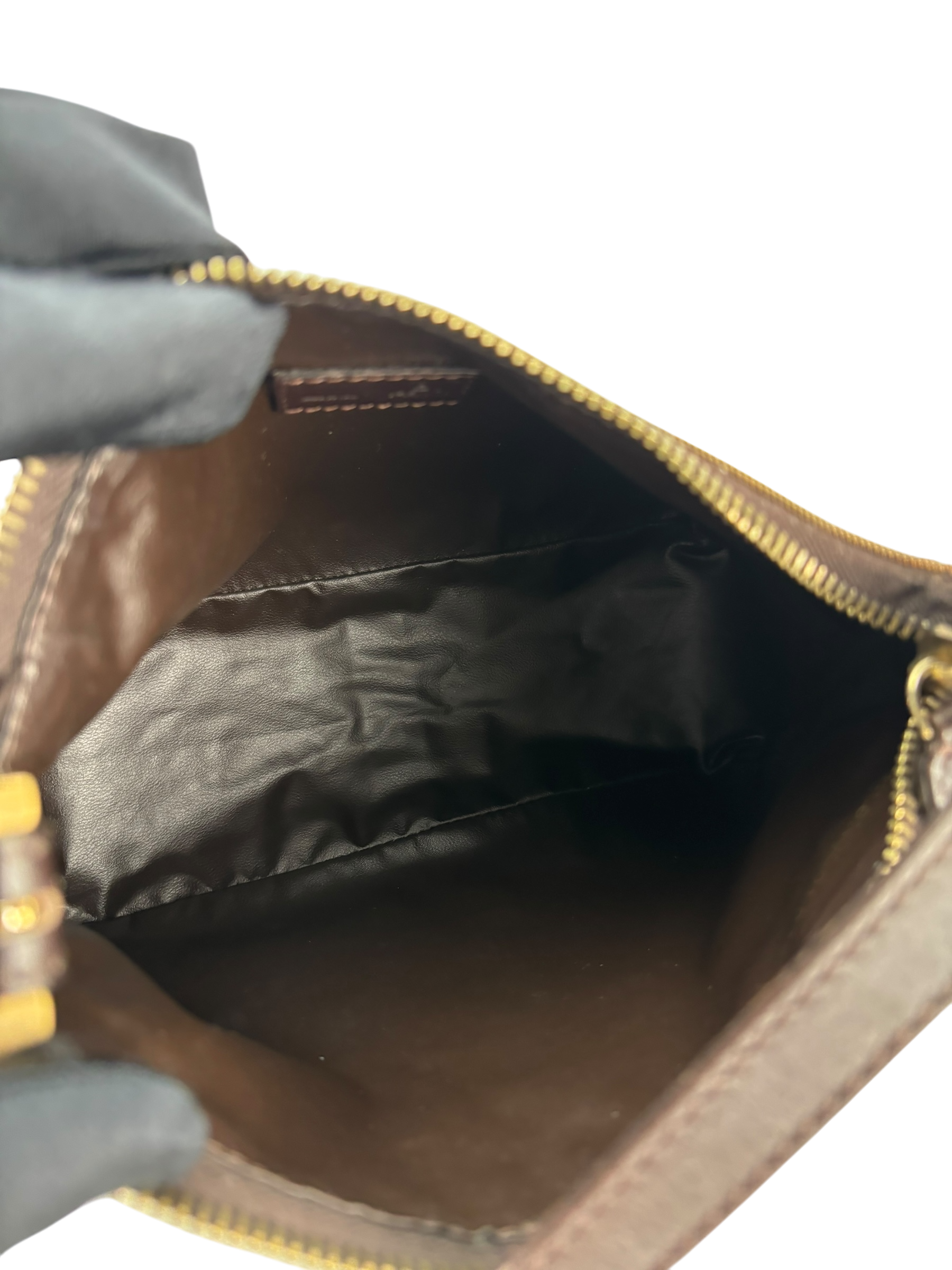 FENDI - Zucca Brown Jacquard Vanity Pouch Bag