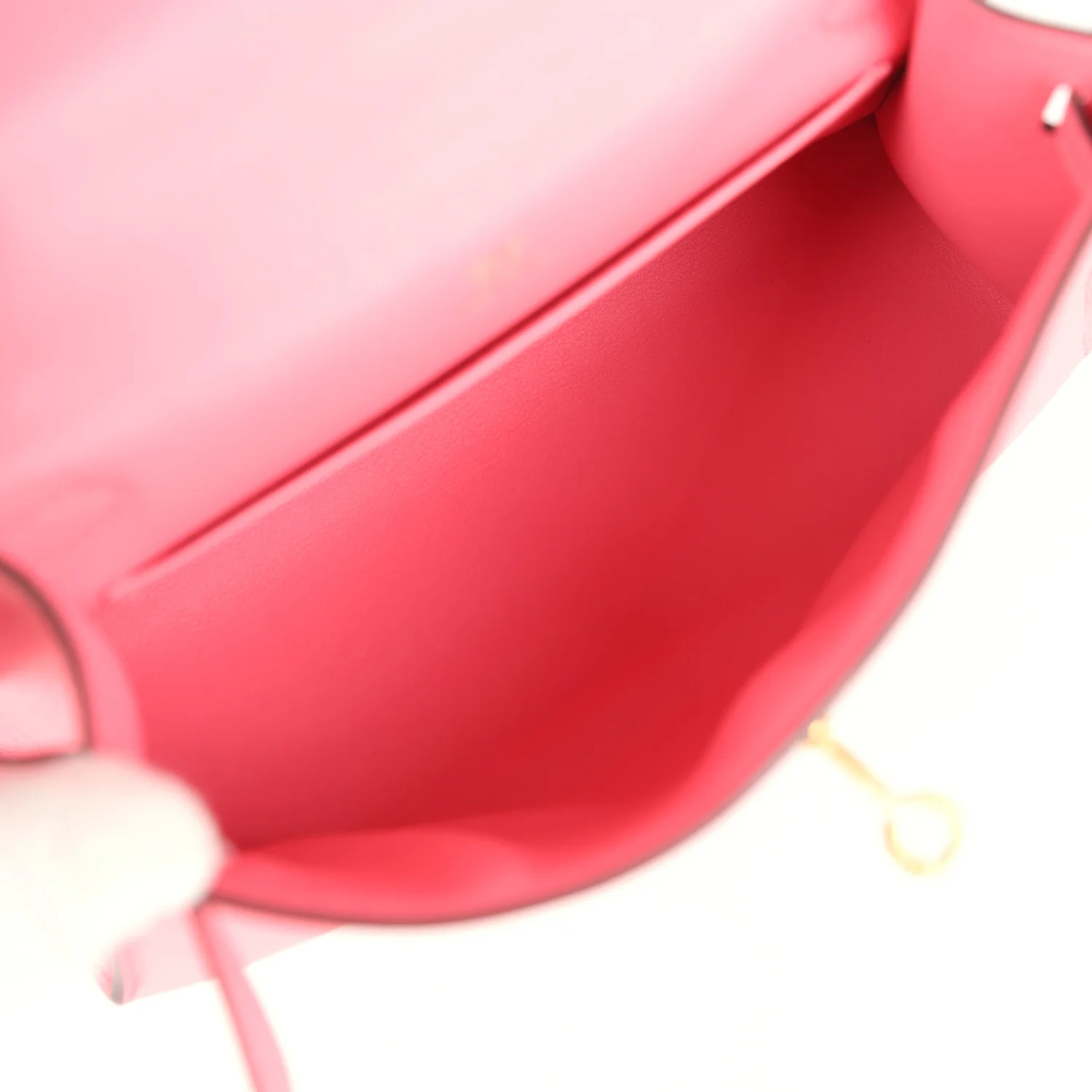 Hermes Kelly Pochette Rose Azalee Swift Gold Hardware