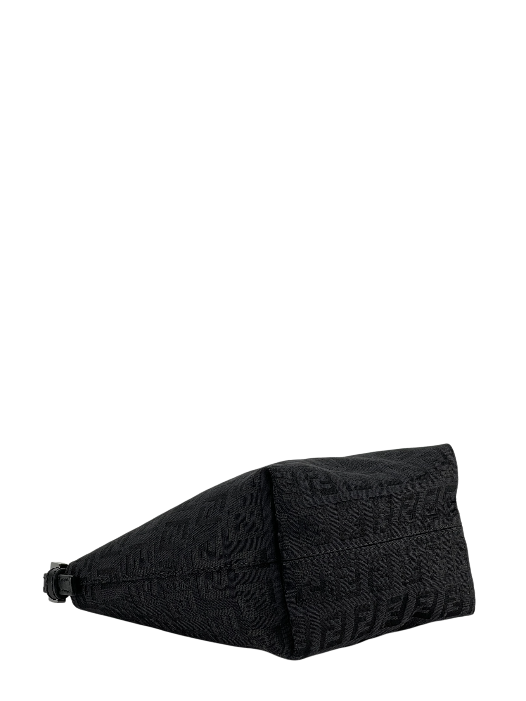 FENDI - Black Zucca Canvas Shoulder Bag