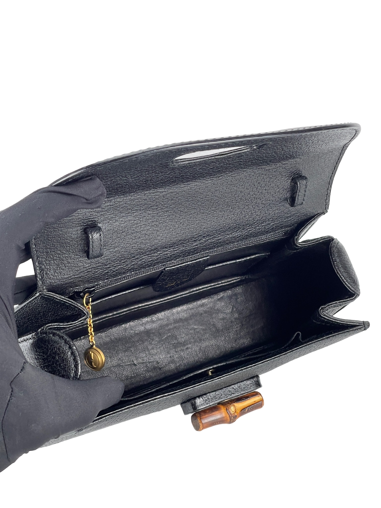 GUCCI - 2way Smalll leather Bamboo Handbag