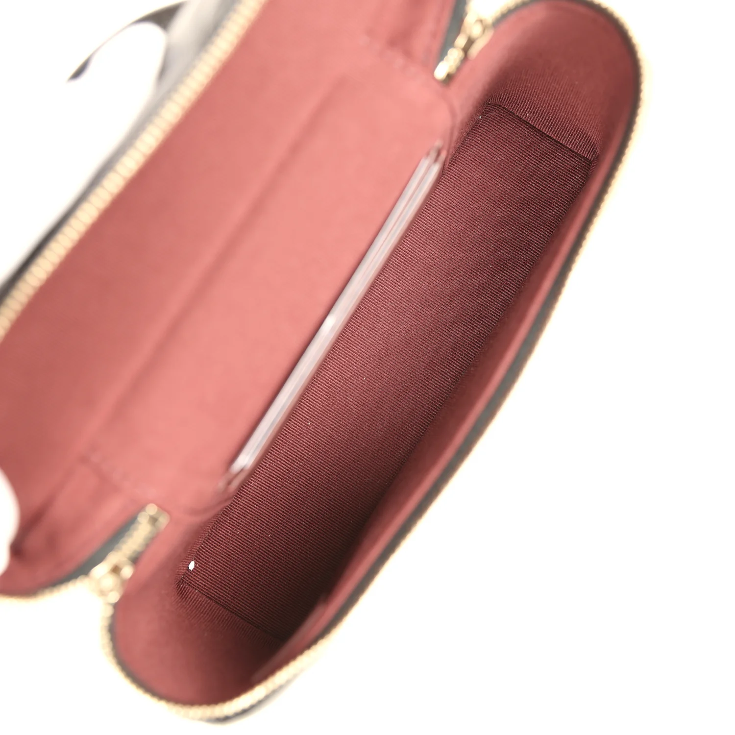 Chanel Top Handle Long Vanity Case with Chain Black Shiny Caviar Light Gold Hardware