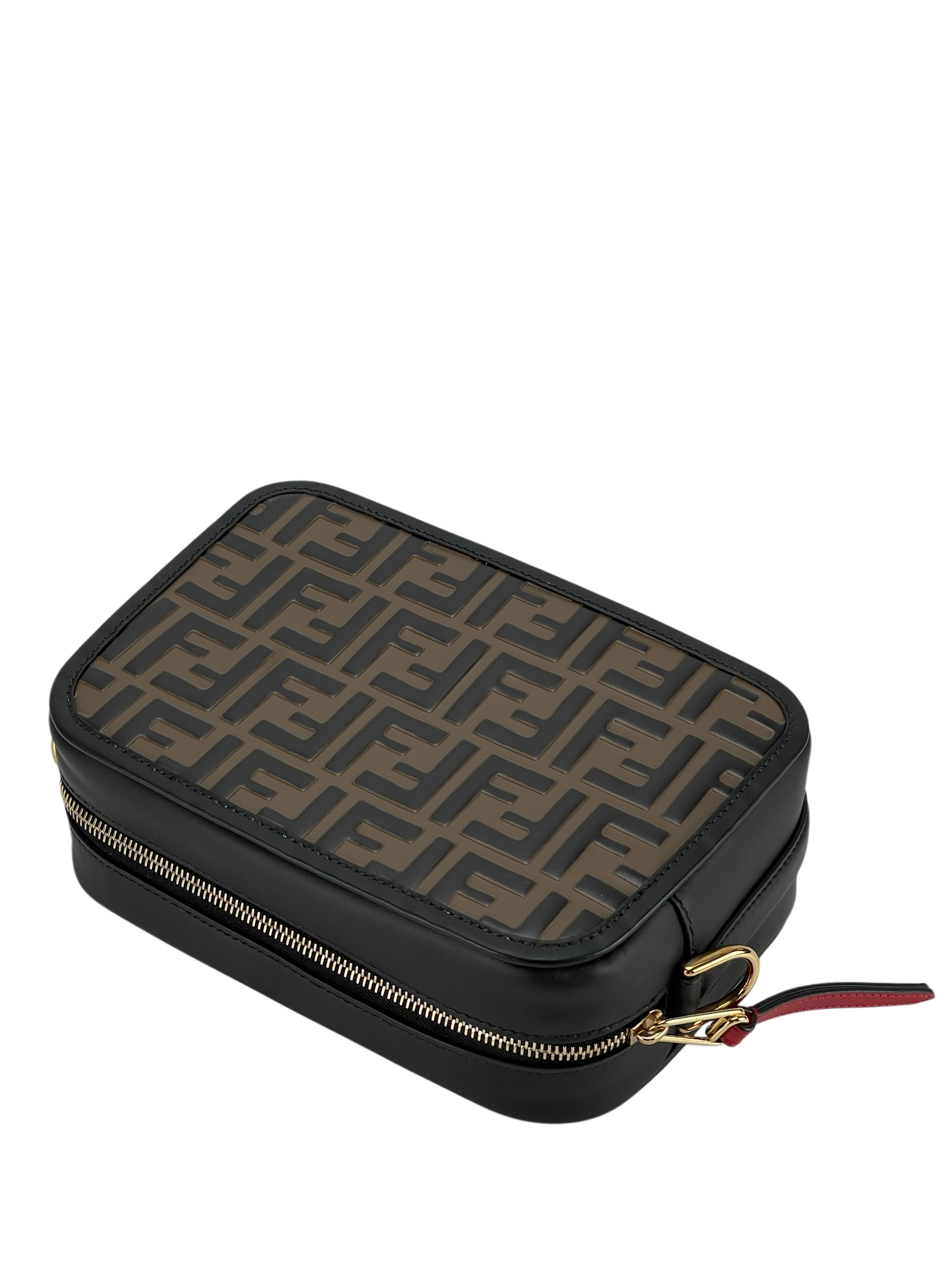 FENDI - Camera Case Zucca Embossed Leather