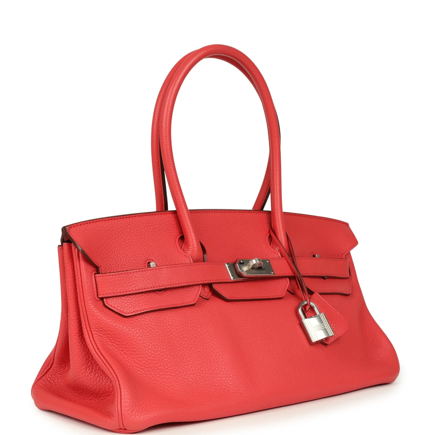 Vintage Hermes Shoulder Birkin 42 JPG Bougainvillea Clemence Palladium Hardware