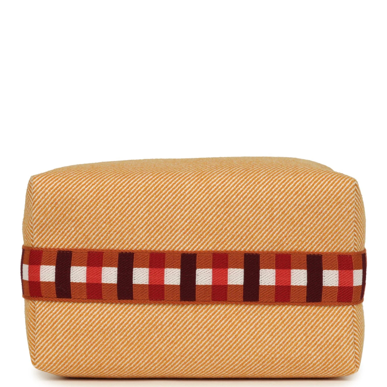 Hermes Bride A Brac Carre Case GM Fauve Merino Wool Palladium Hardware