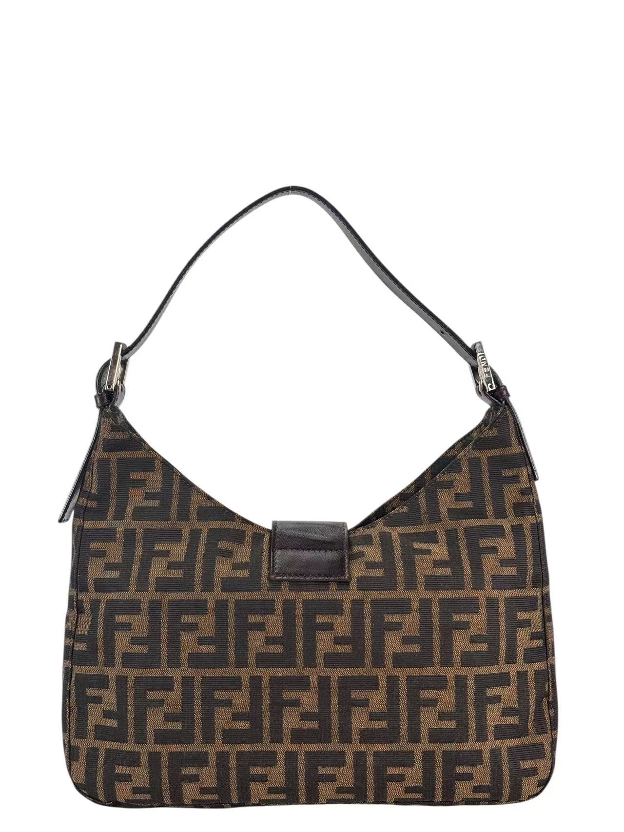 FENDI - Beige Zucca Mamma Handbag Gold Hardware