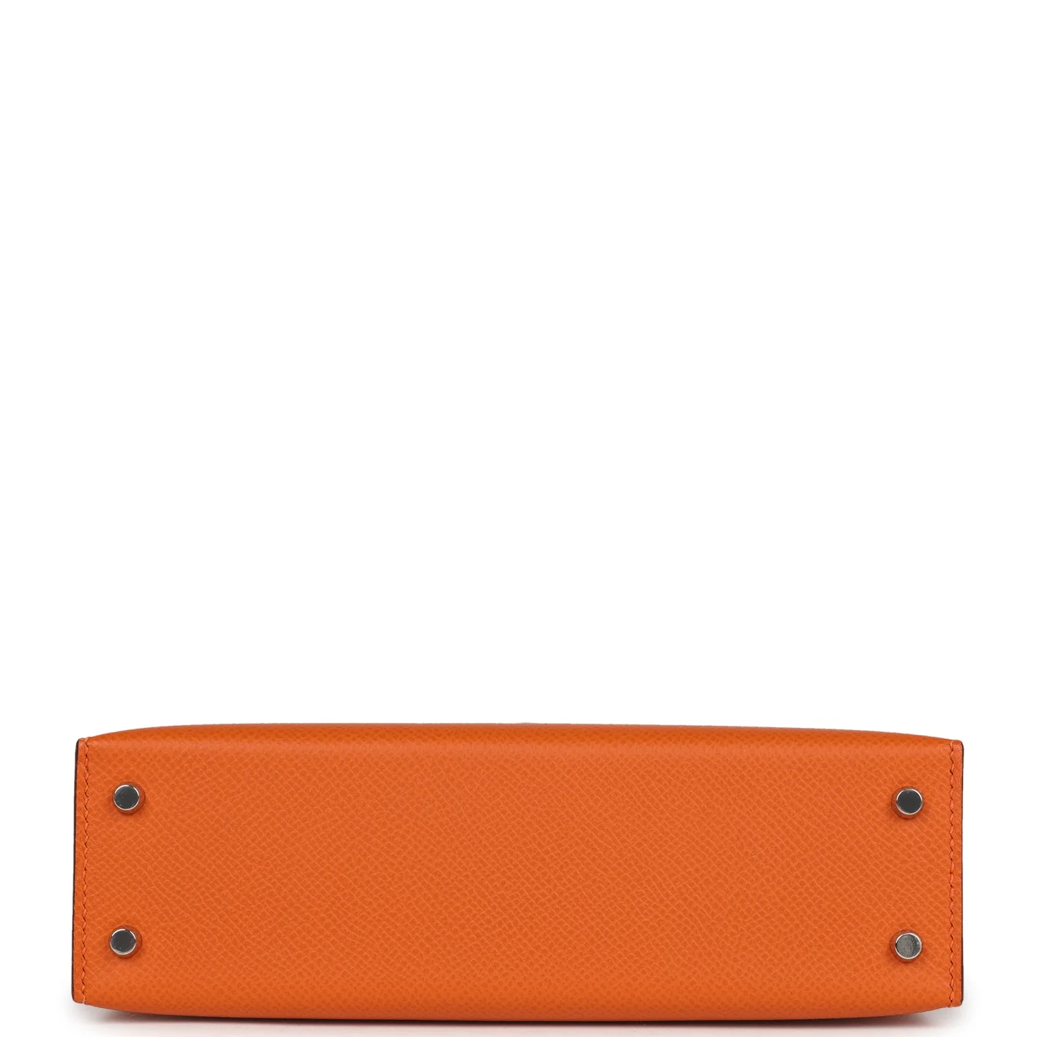 Hermes Kelly Sellier 20 Orange Epsom Palladium Hardware