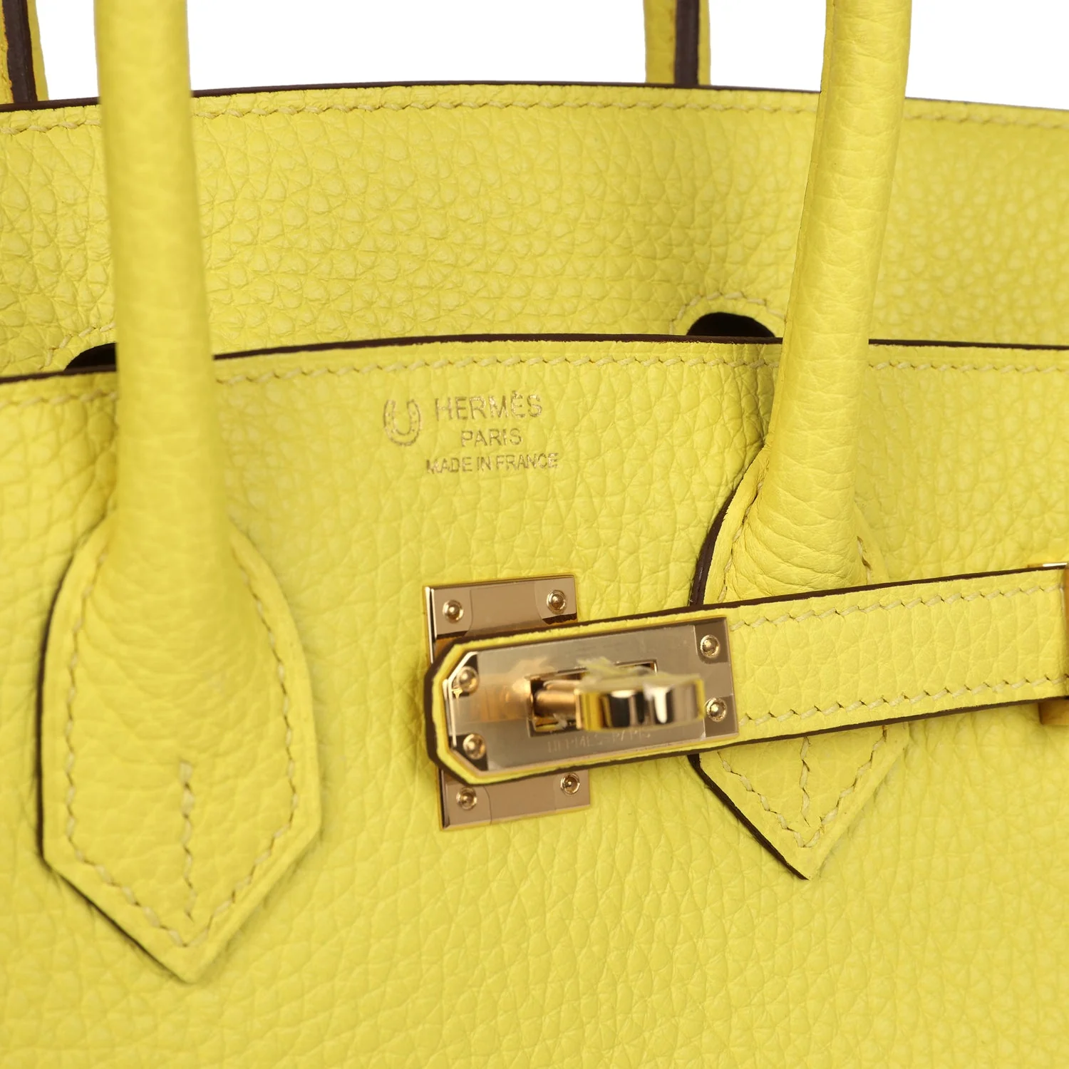 Hermes Special Order (HSS) Birkin 25 Lime Verso Clemence Permabrass Hardware