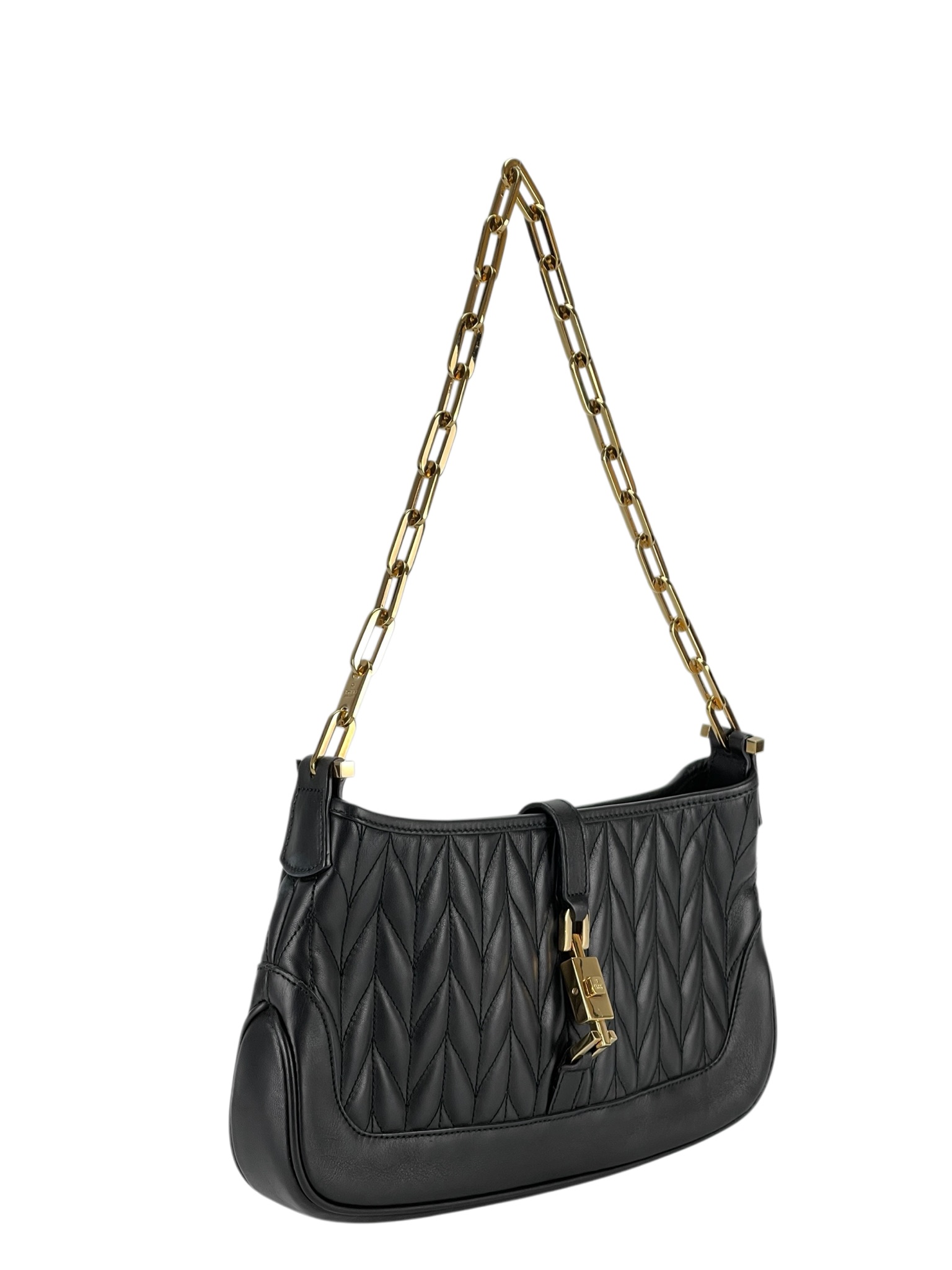 GUCCI - Black Jackie 1961 leather handbag