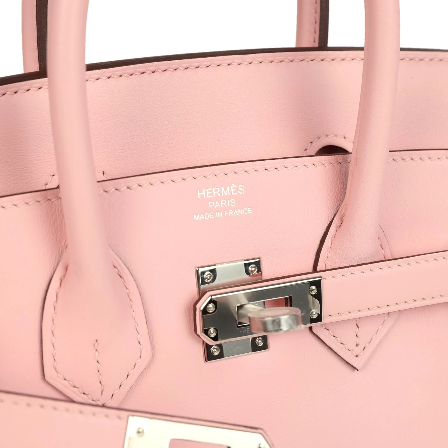 Pre-owned Hermes Birkin 25 Rose Sakura Jonathan Palladium Hardware