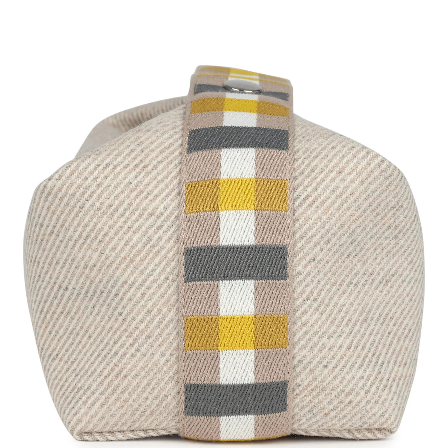 Hermes Bride-A-Brac Au Carre Case PM Seigle Wool Palladium Hardware