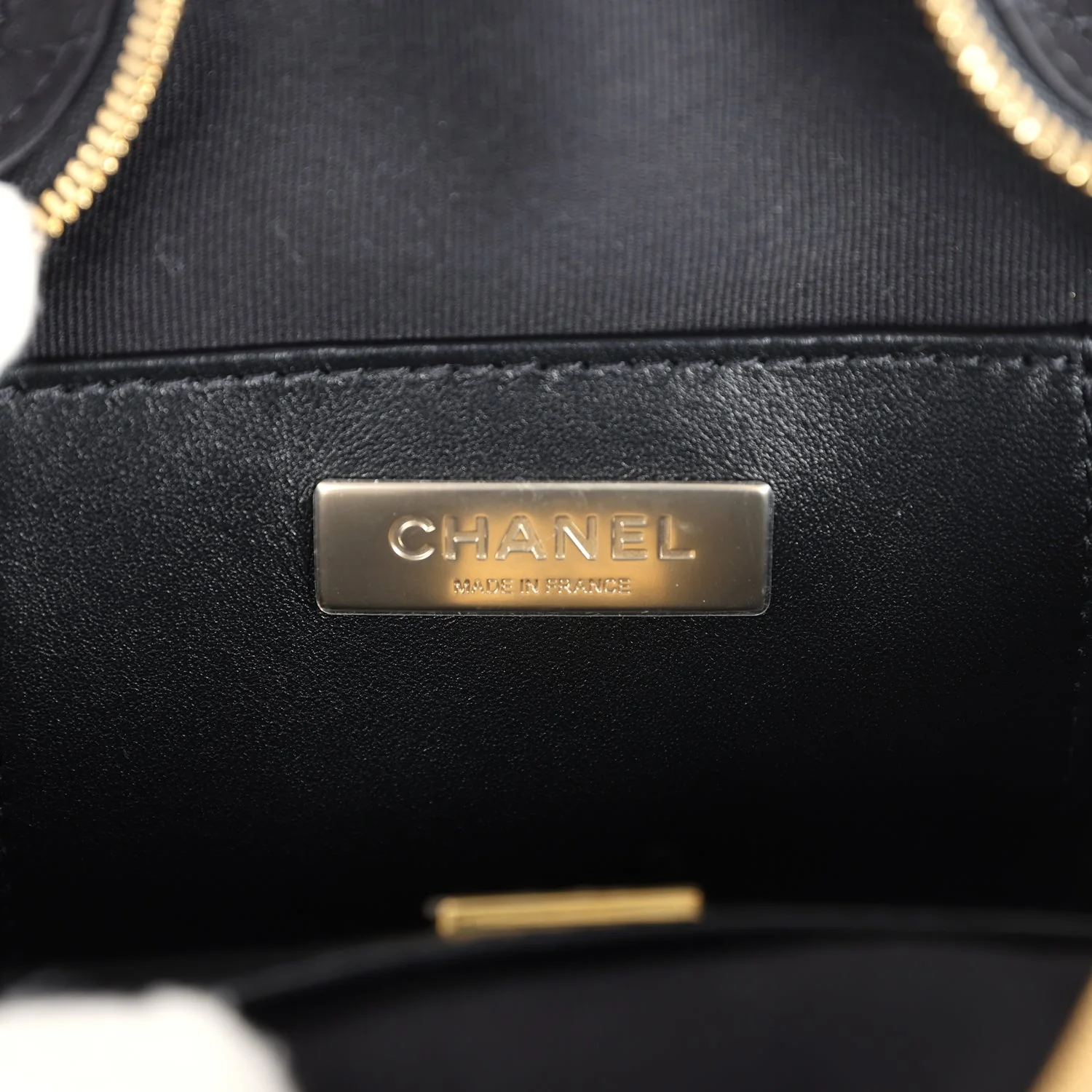 Chanel Star Bag Black Satin Light Gold Hardware